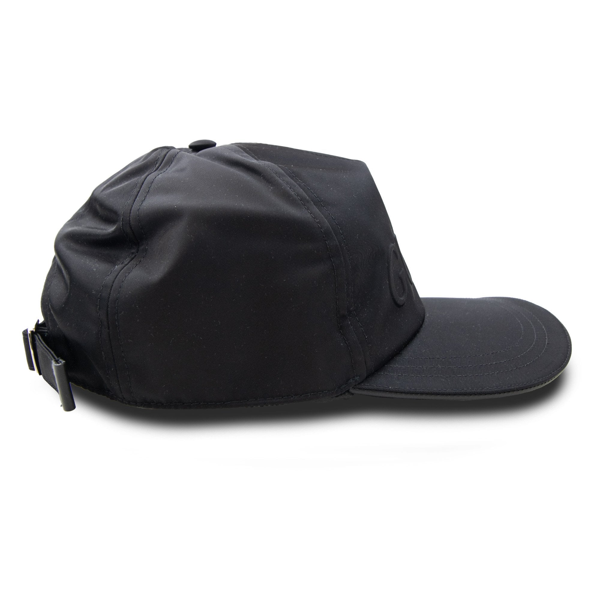 Gucci Nylon Baseball Hat With Gucci Logo Black