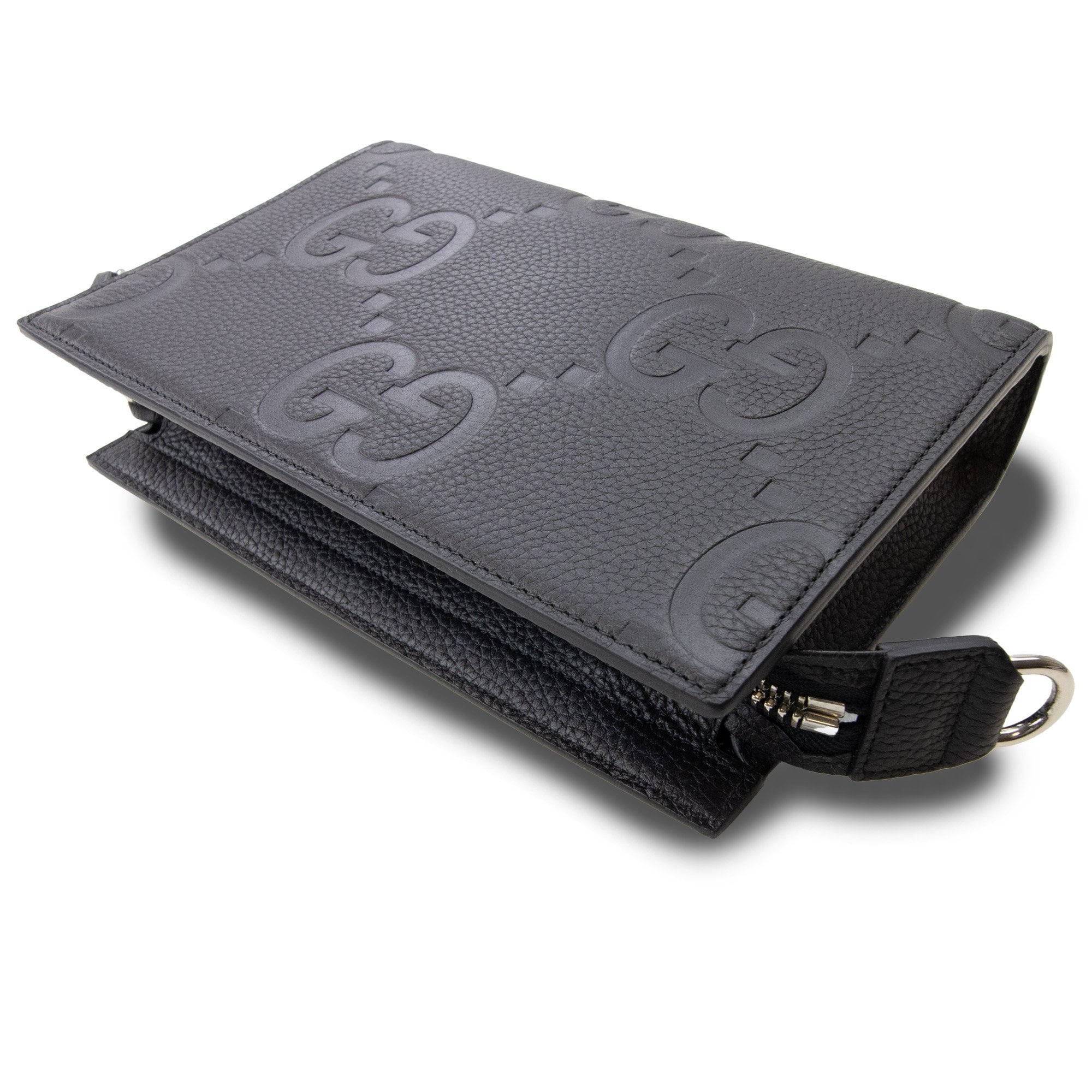Gucci Mini Jumbo Leather Gg Bag Black