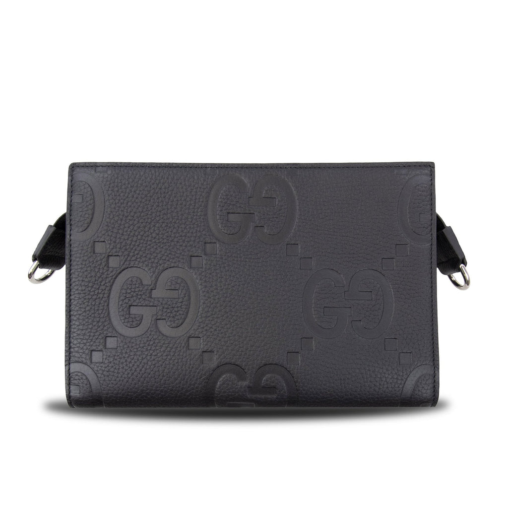Gucci Mini Jumbo Leather Gg Bag Black