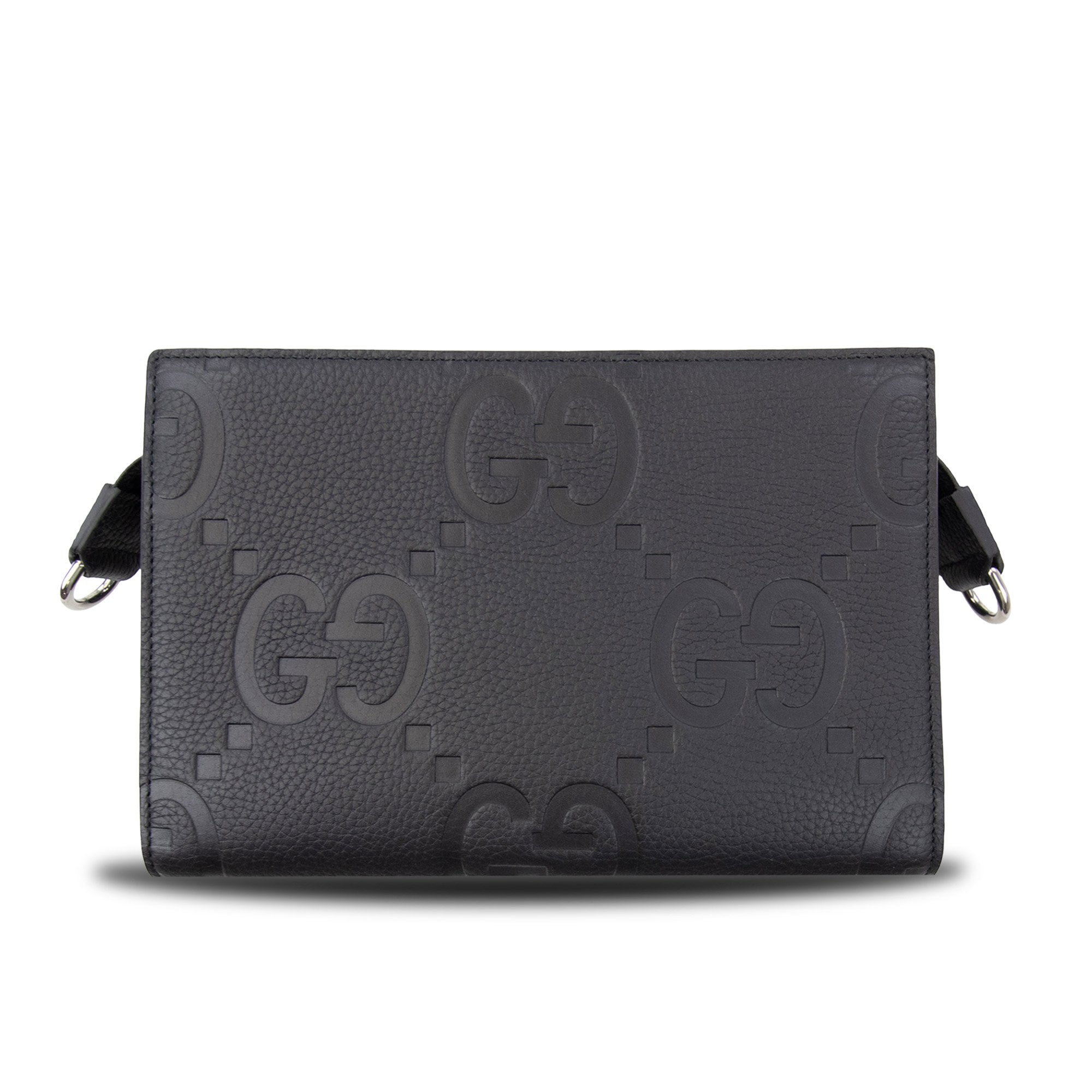 Gucci Mini Jumbo Leather Gg Bag Black
