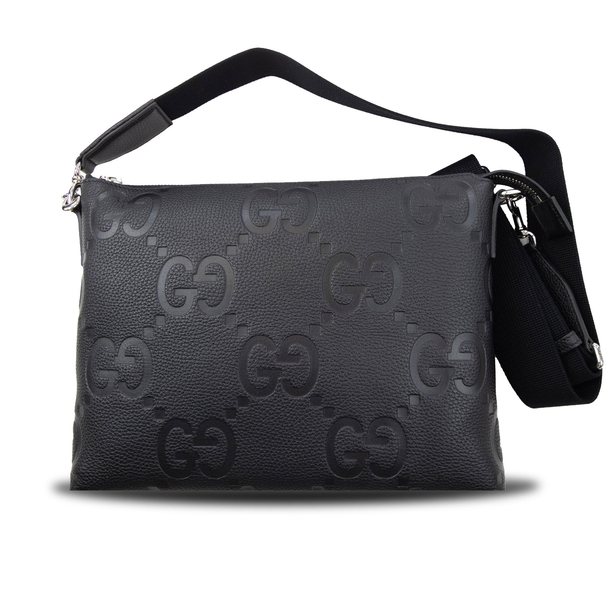 Gucci Gg Jumbo Medium Crossbody Bag Black