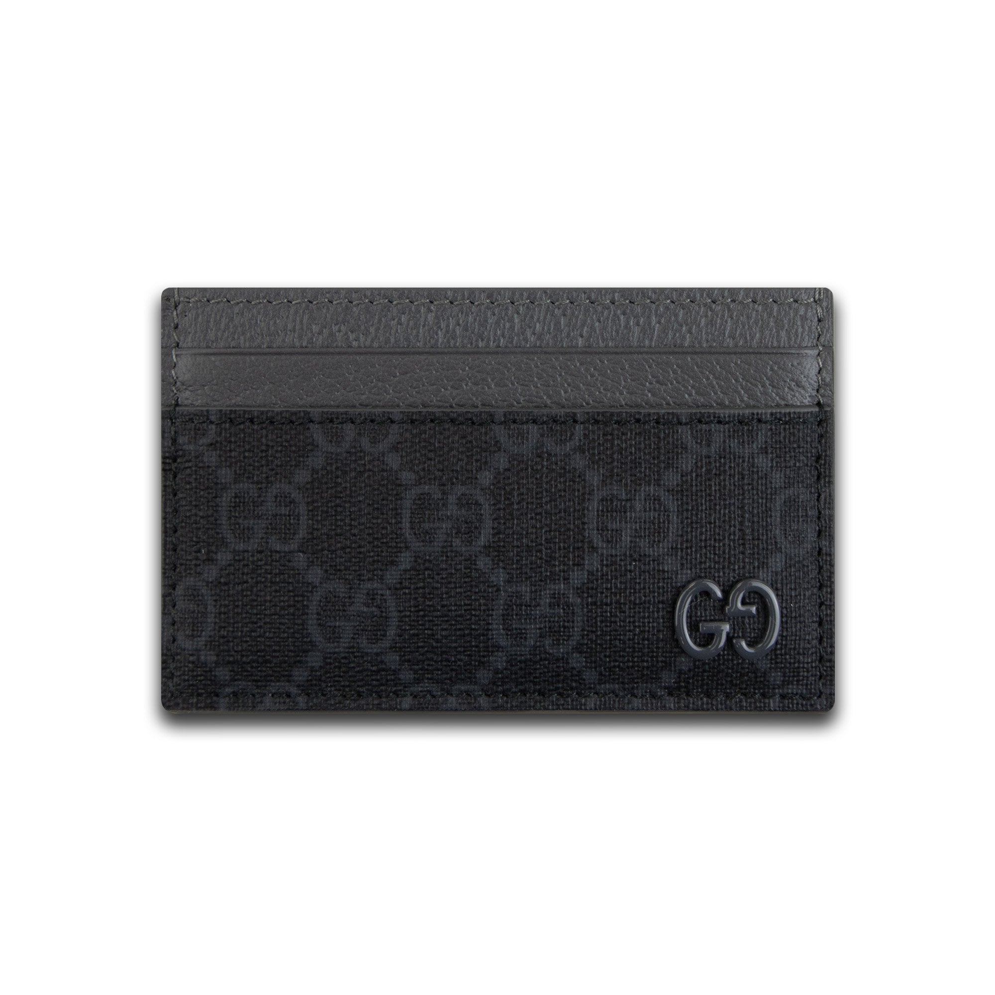 Gucci Bi-color Gg Card Case Black