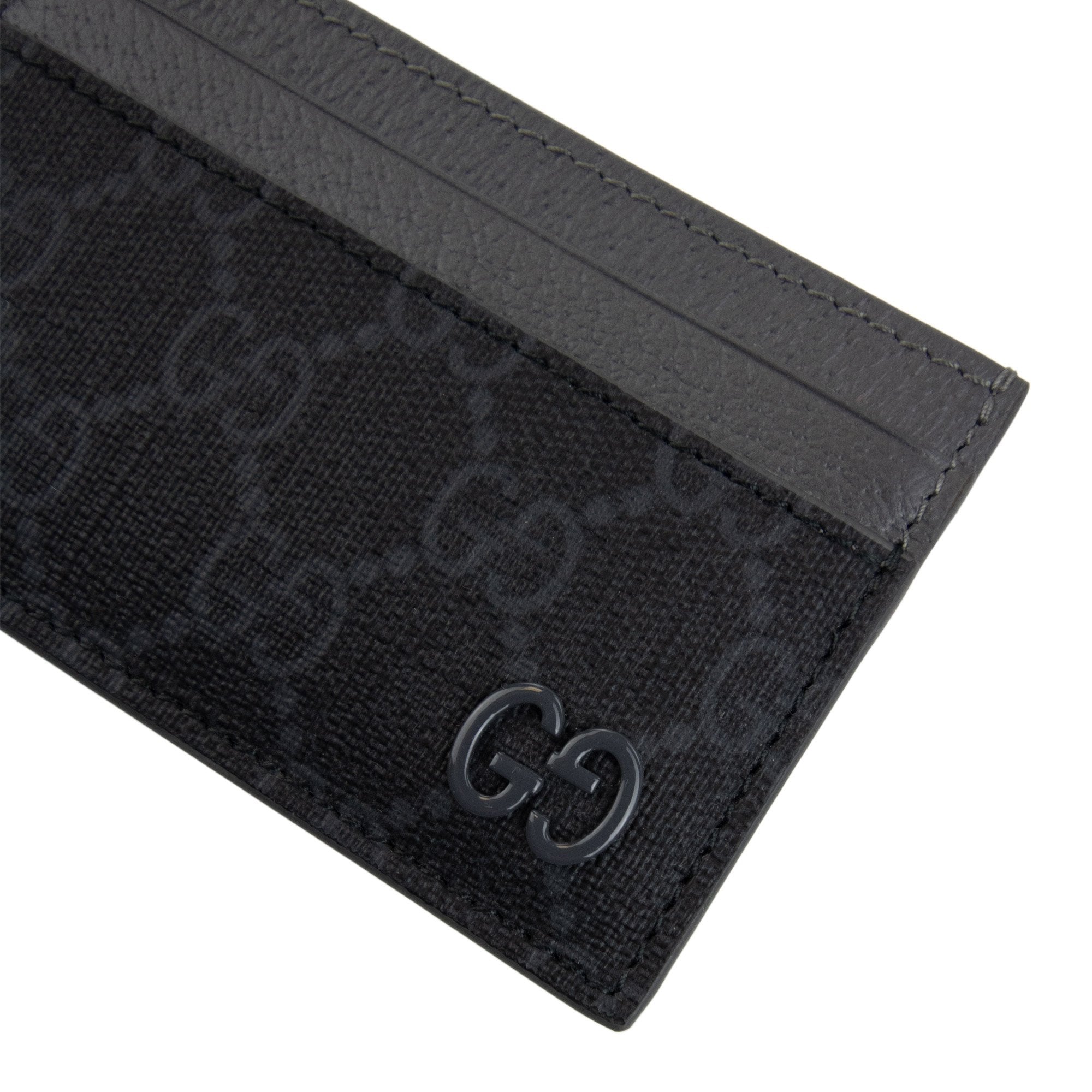 Gucci Bi-color Gg Card Case Black