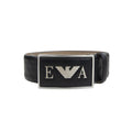 Emporio Armani Genuine Leather Eagle Print Belt Nero