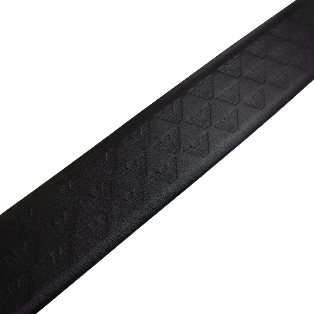 Emporio Armani Genuine Leather Eagle Print Belt Nero