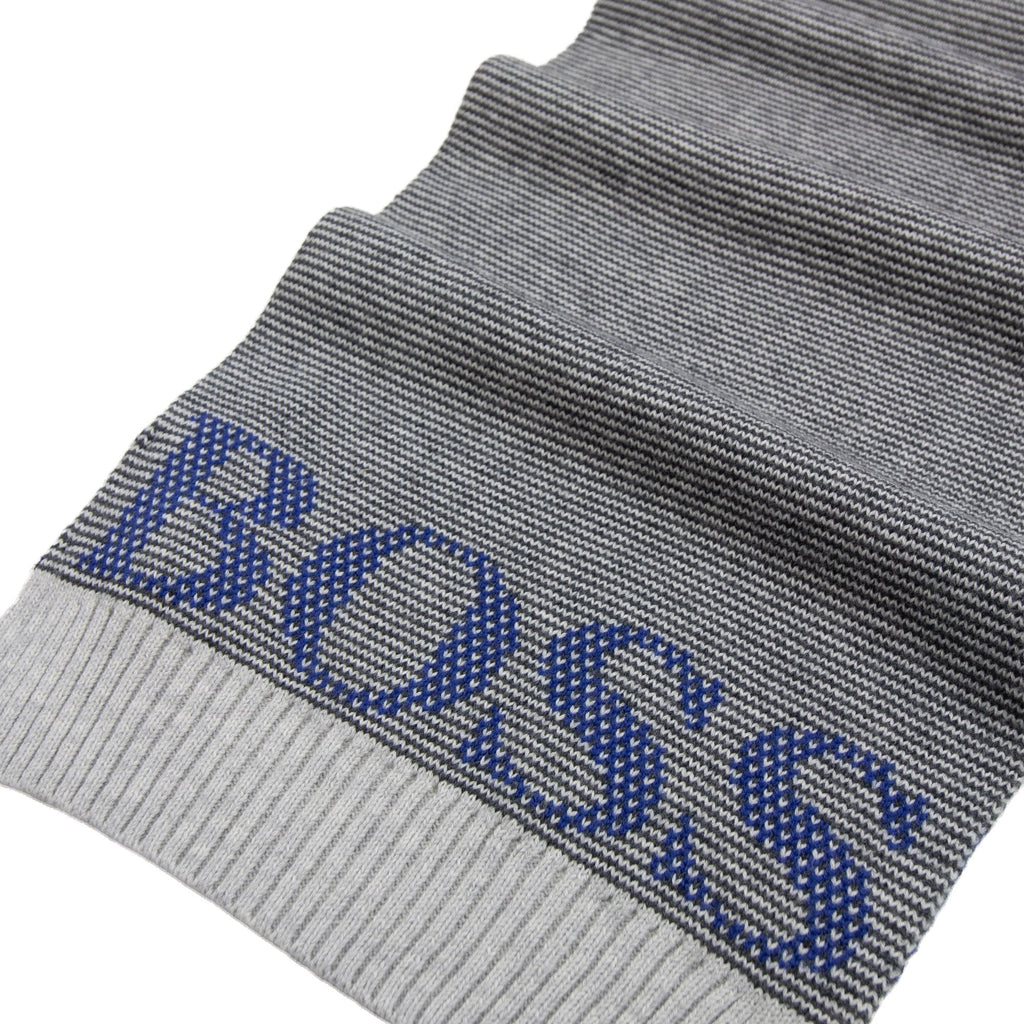 Hugo Boss Logo Knitted Scarf Grey