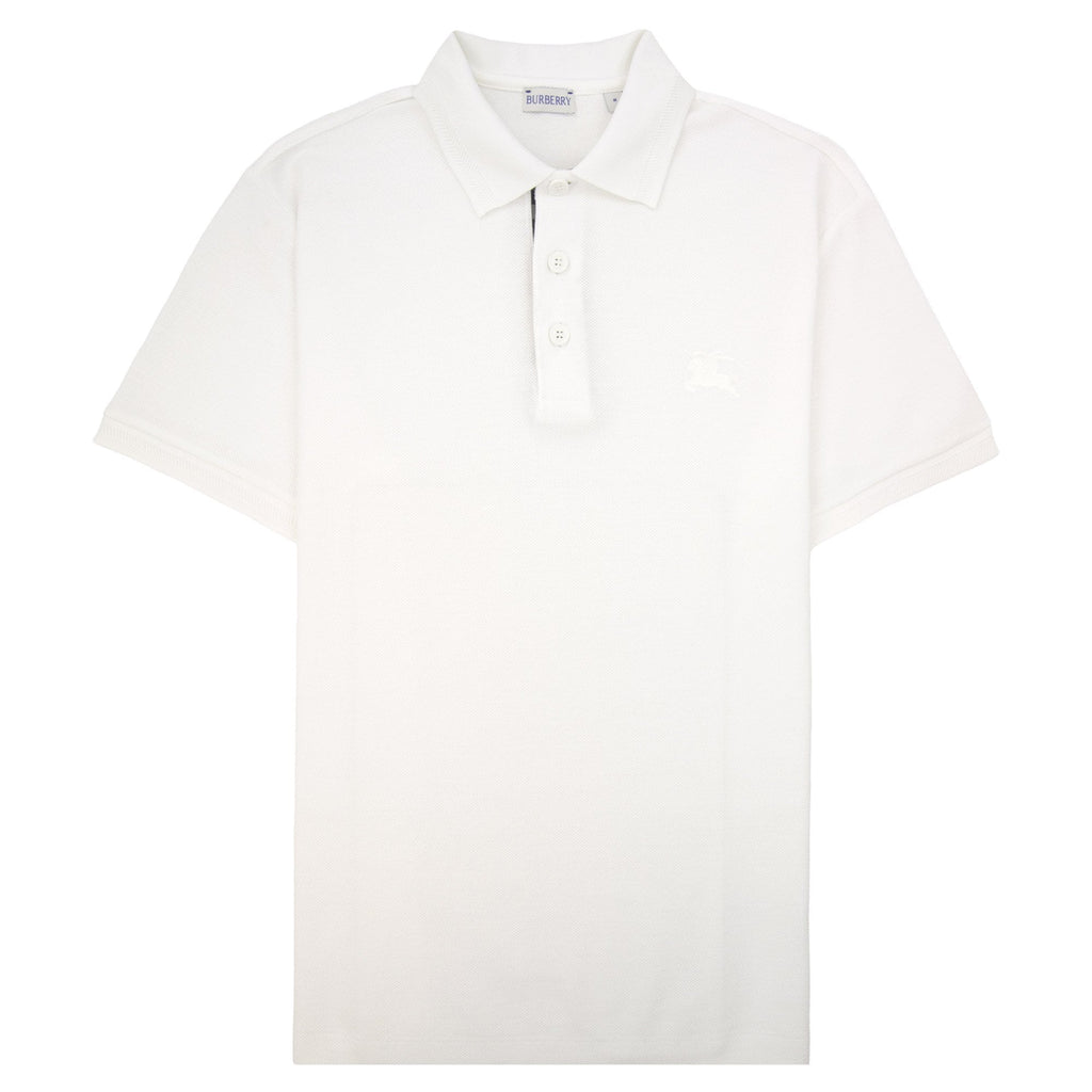 Burberry EKD Cotton Polo Shirt White