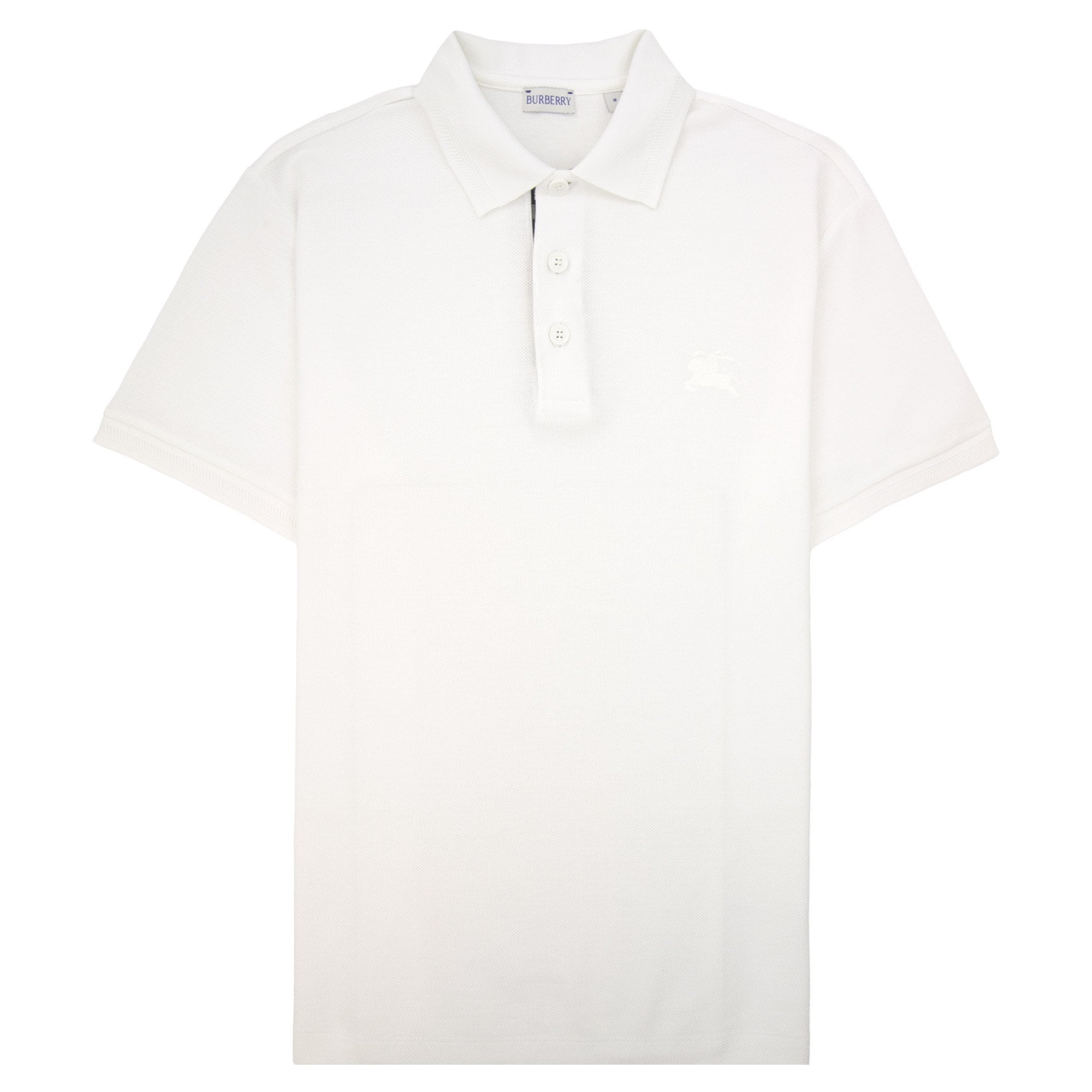 Burberry EKD Cotton Polo Shirt White