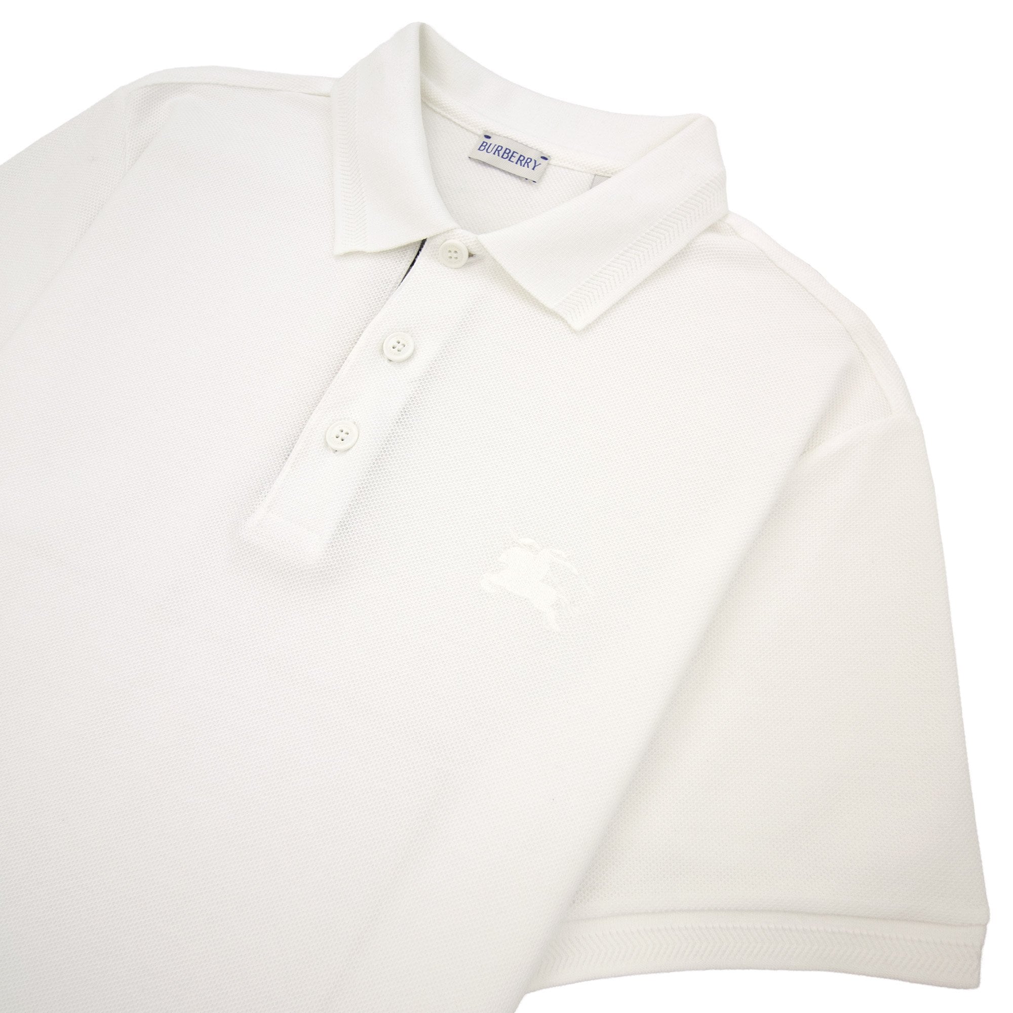 Burberry EKD Cotton Polo Shirt White