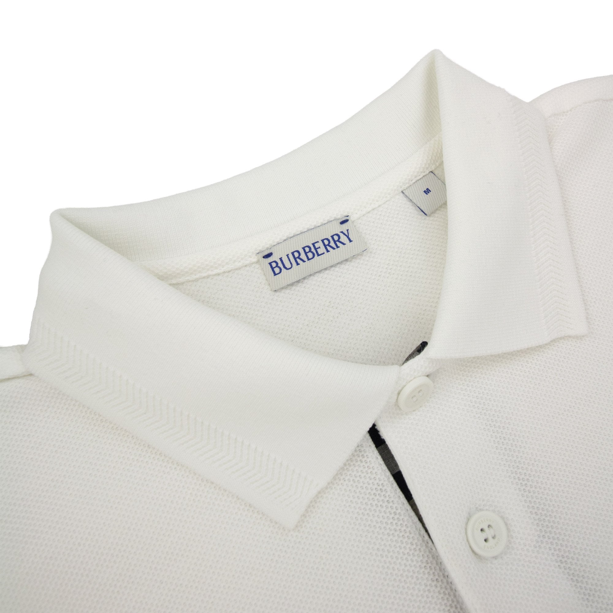 Burberry EKD Cotton Polo Shirt White