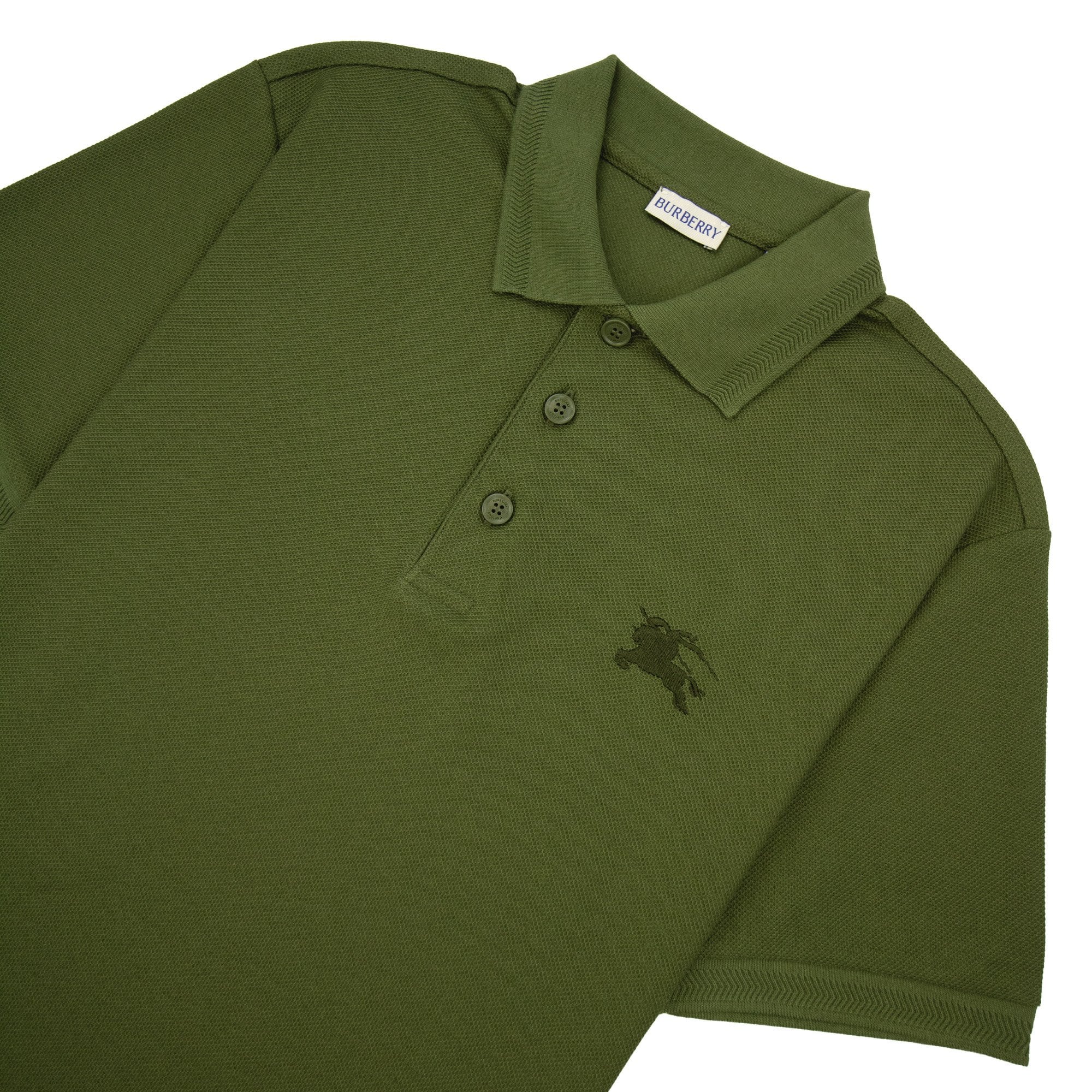 Burberry EKD Cotton Polo Shirt Olive