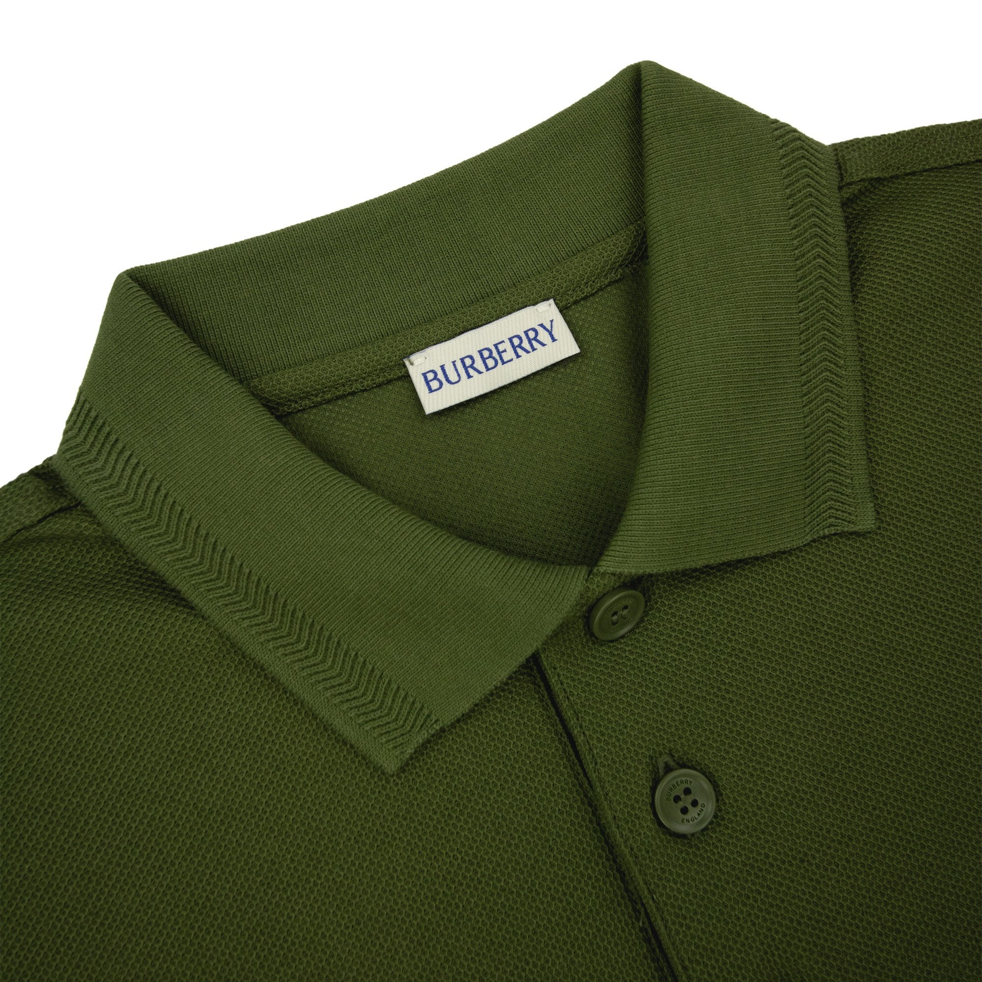 Burberry EKD Cotton Polo Shirt Olive
