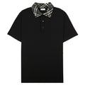 Burberry Check Collar Polo Shirt Black