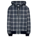 Burberry Check Zip Drawstring Hoodie Indigo Ip Check