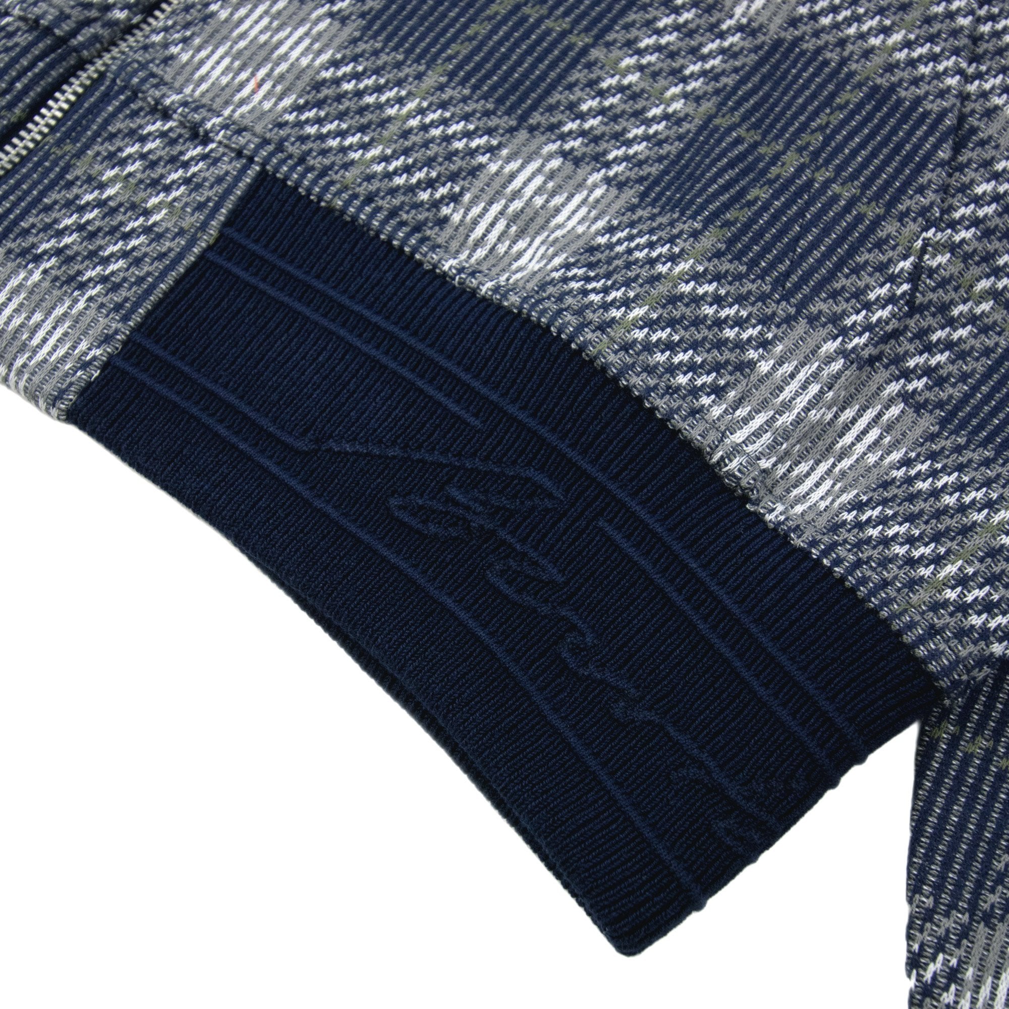 Burberry Check Zip Drawstring Hoodie Indigo Ip Check