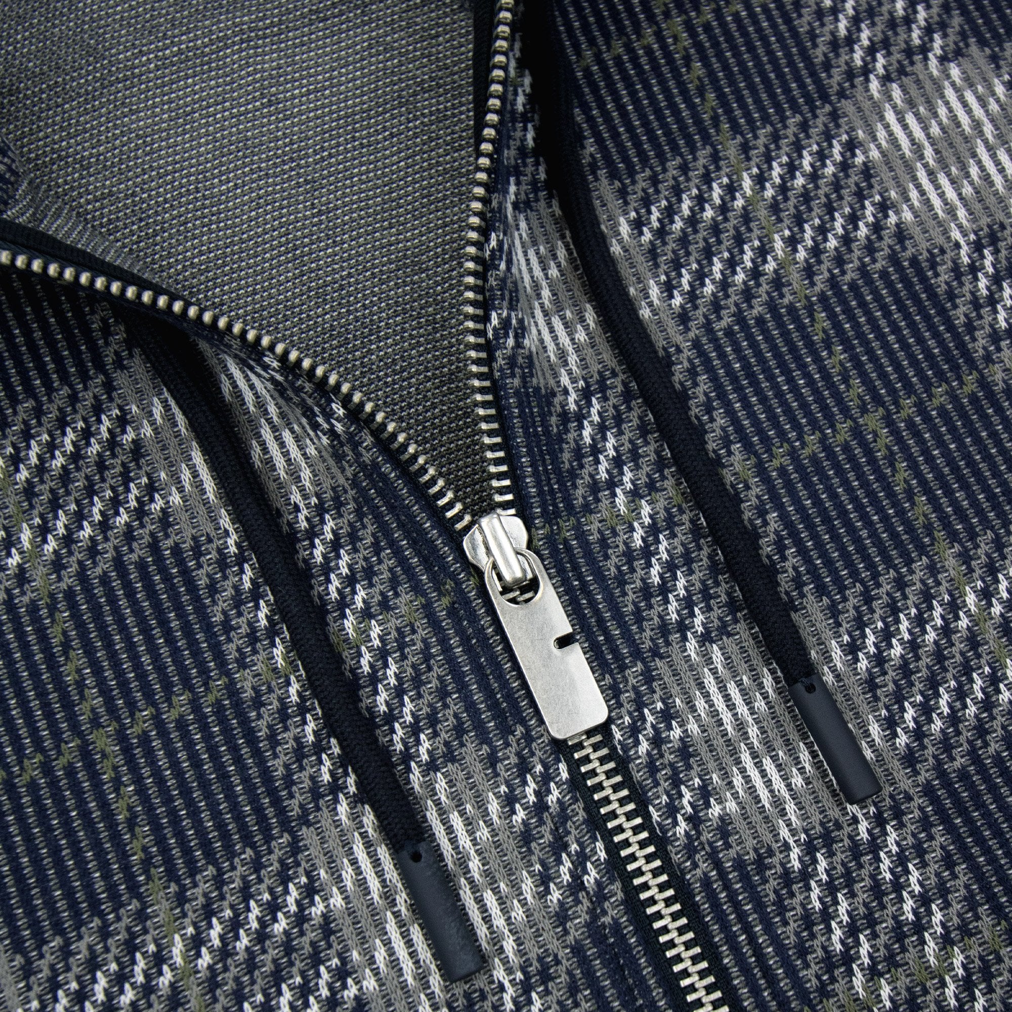 Burberry Check Zip Drawstring Hoodie Indigo Ip Check