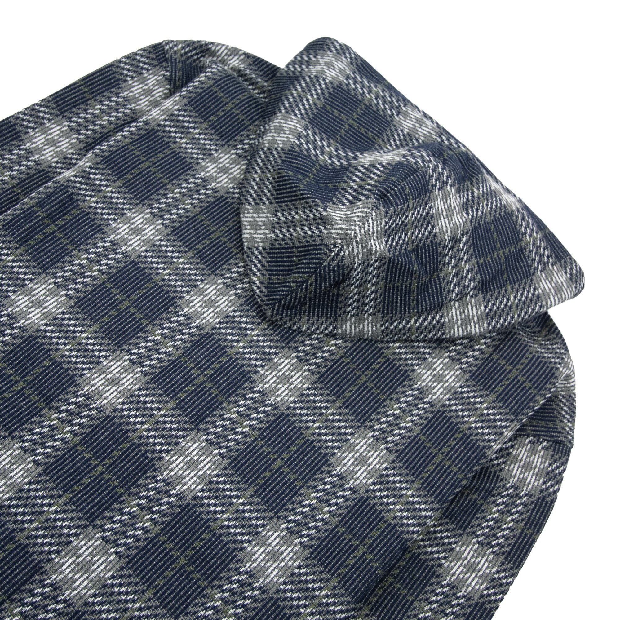 Burberry Check Zip Drawstring Hoodie Indigo Ip Check