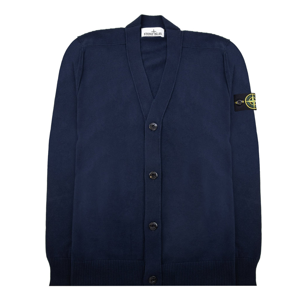 Stone Island 5100016 Soft Organic Knit Button Cardigan Navy V0020