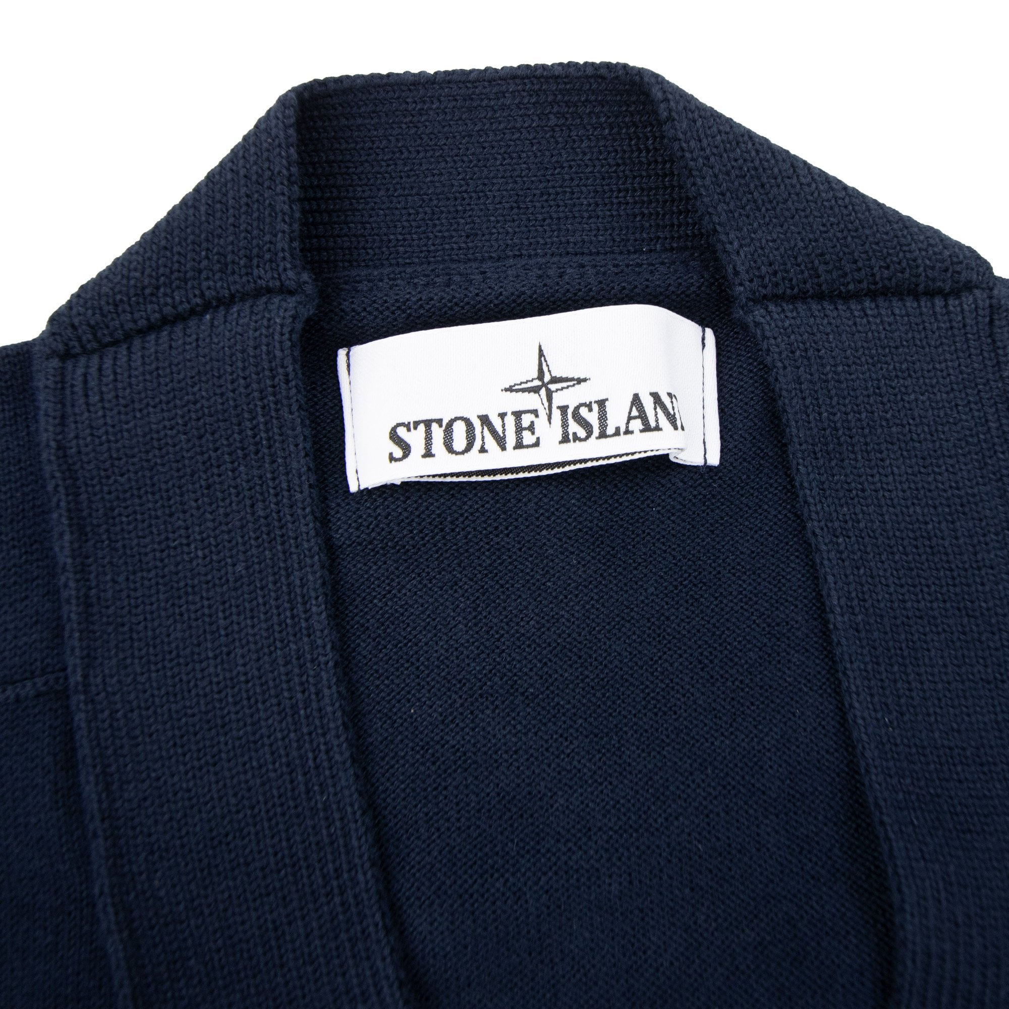 Stone Island 5100016 Soft Organic Knit Button Cardigan Navy V0020