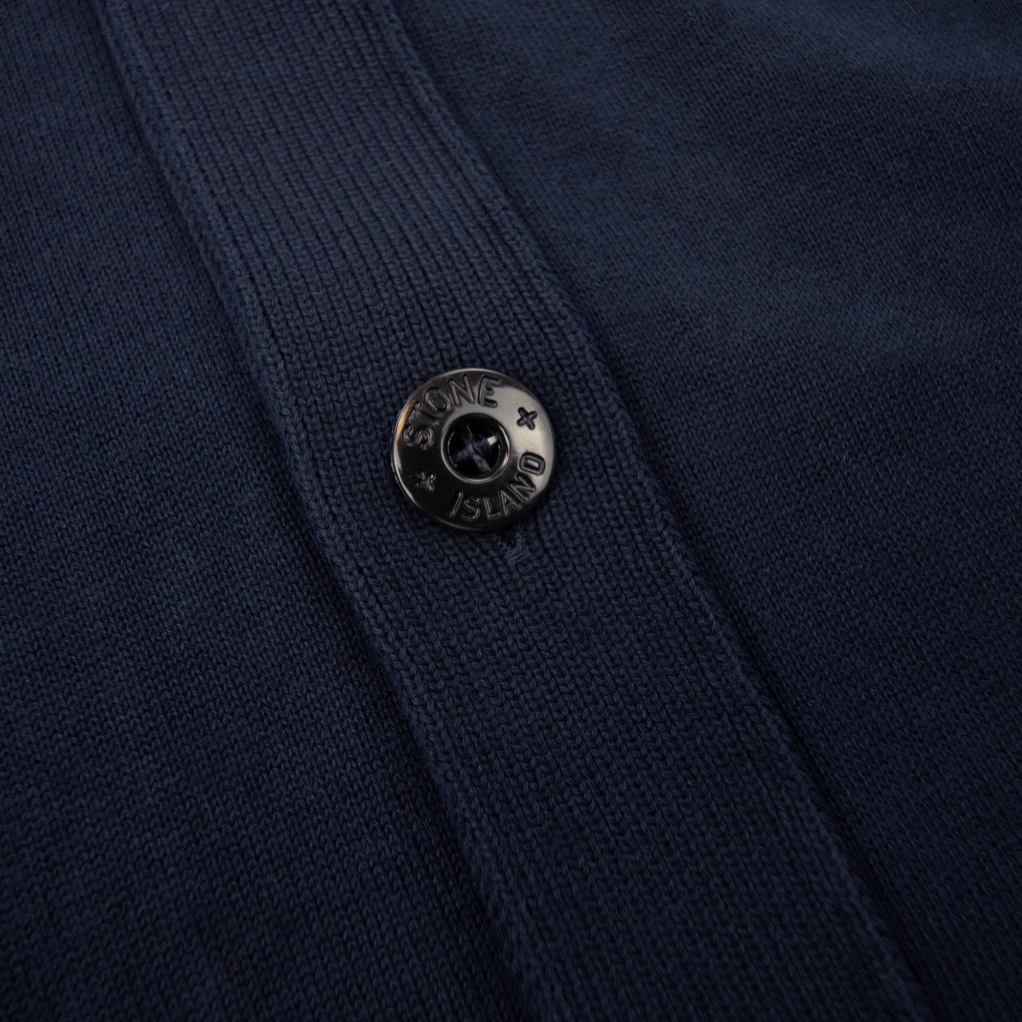 Stone Island 5100016 Soft Organic Knit Button Cardigan Navy V0020