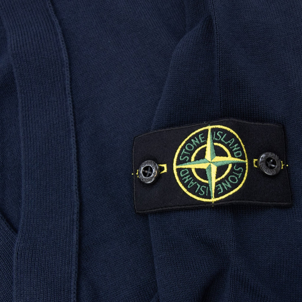 Stone Island 5100016 Soft Organic Knit Button Cardigan Navy V0020