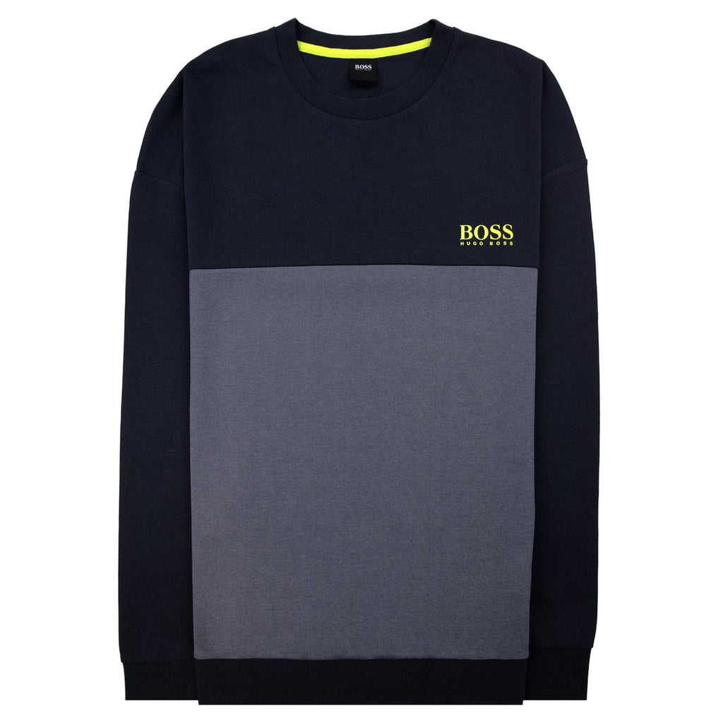 Hugo Boss Logo Print Tracksuit Sweatshirt Navy 400 DS3