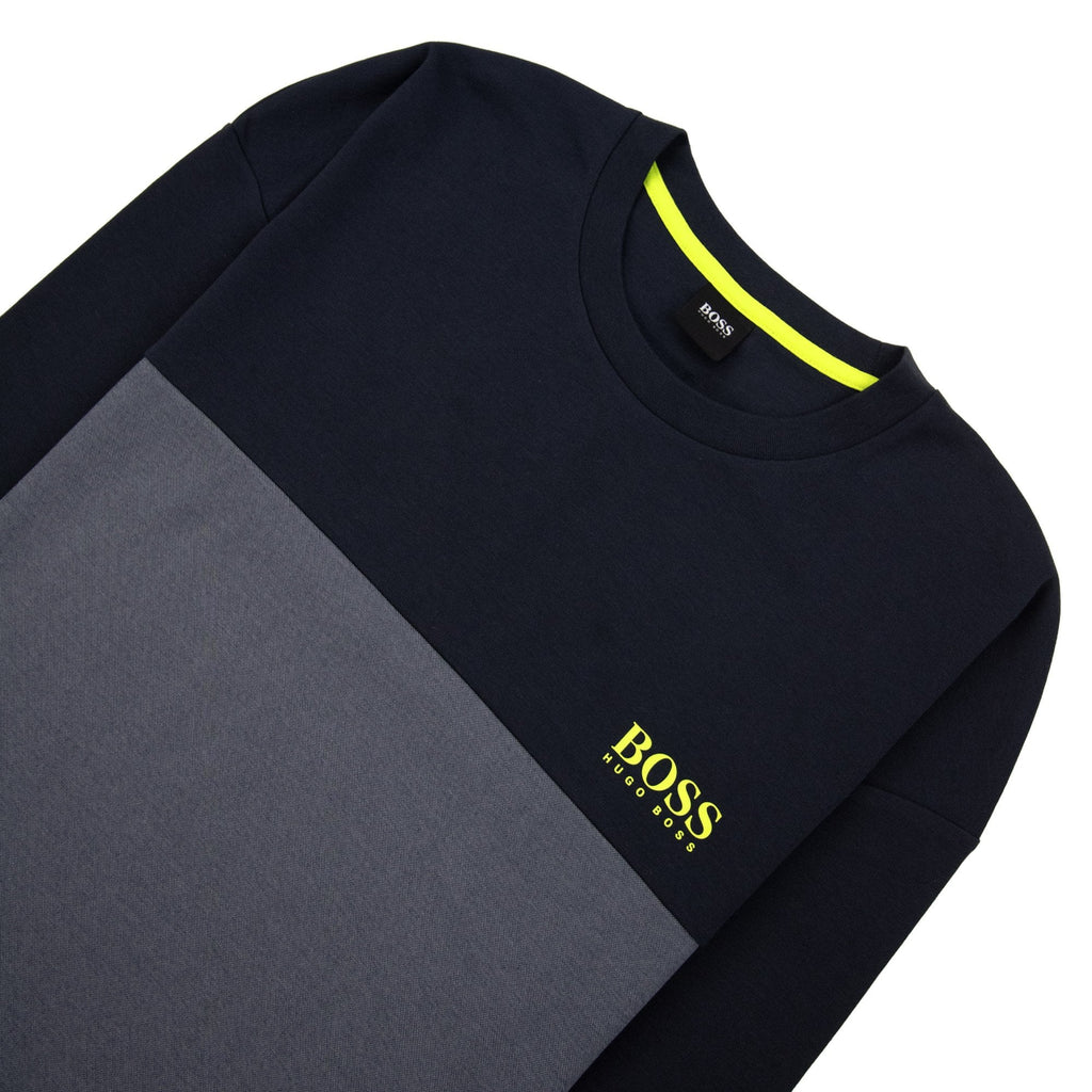 Hugo Boss Logo Print Tracksuit Sweatshirt Navy 400 DS3