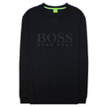 Hugo Boss Salbo Mesh Logo Crewneck Sweatshirt Black 001