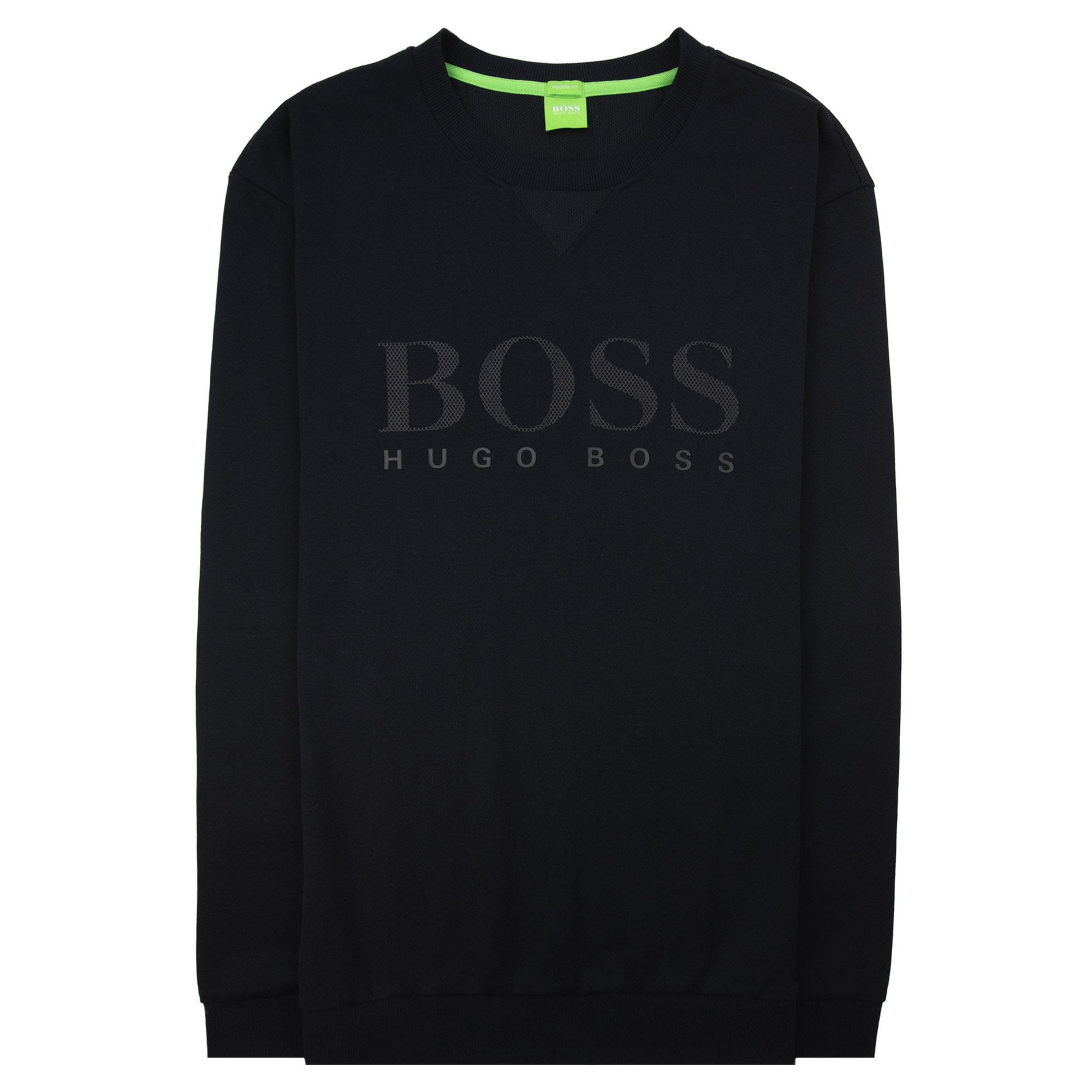 Hugo Boss Salbo Mesh Logo Crewneck Sweatshirt Black 001
