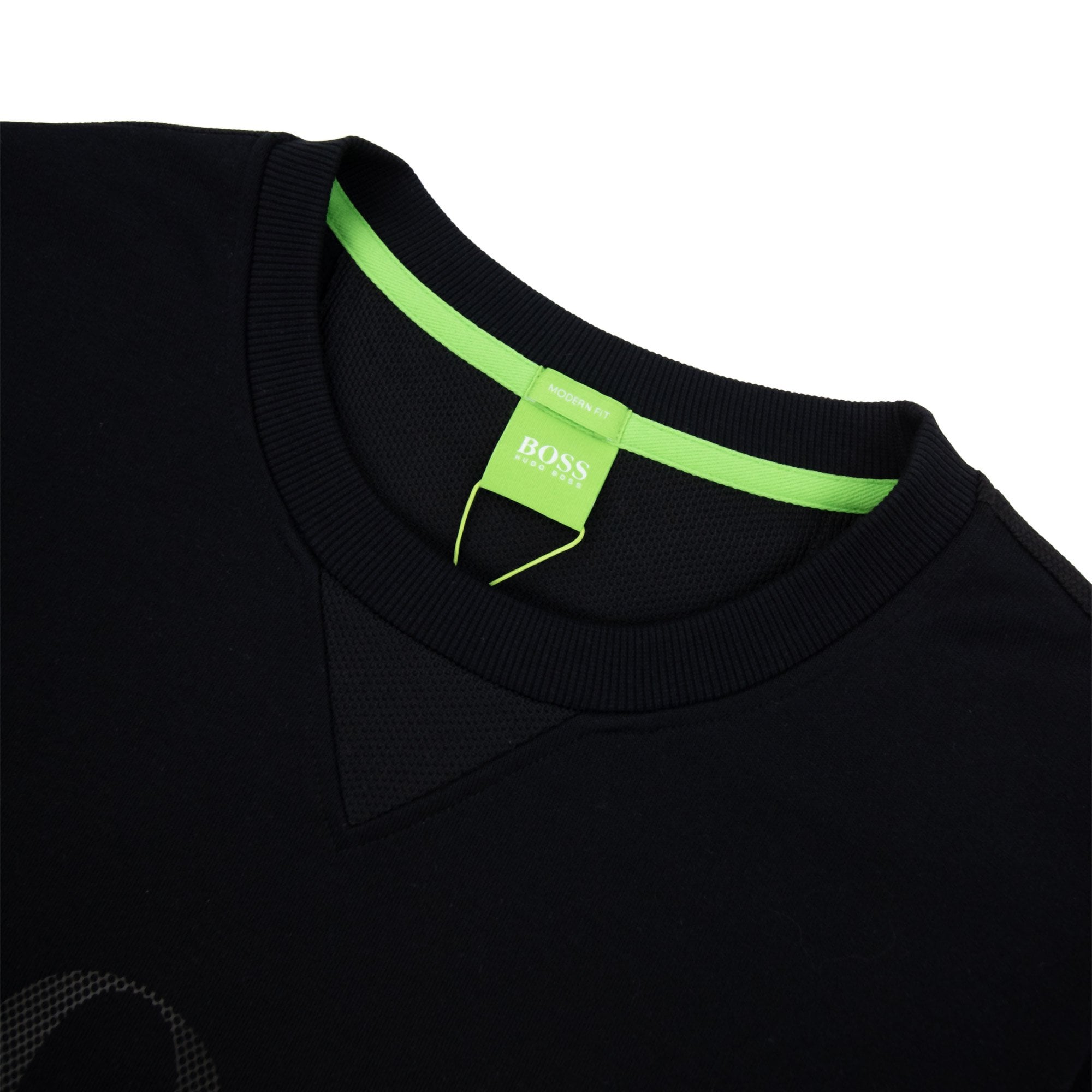 Hugo Boss Salbo Mesh Logo Crewneck Sweatshirt Black 001