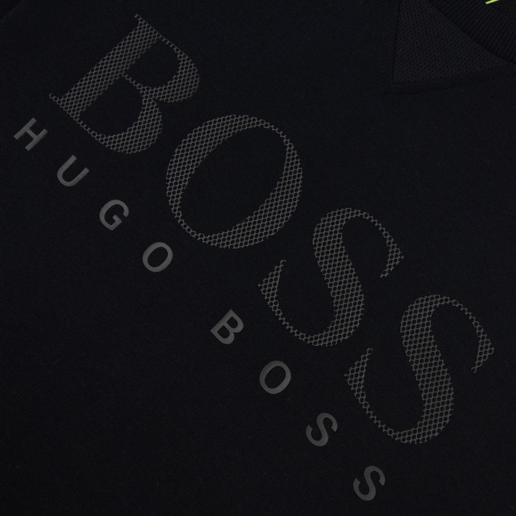 Hugo Boss Salbo Mesh Logo Crewneck Sweatshirt Black 001