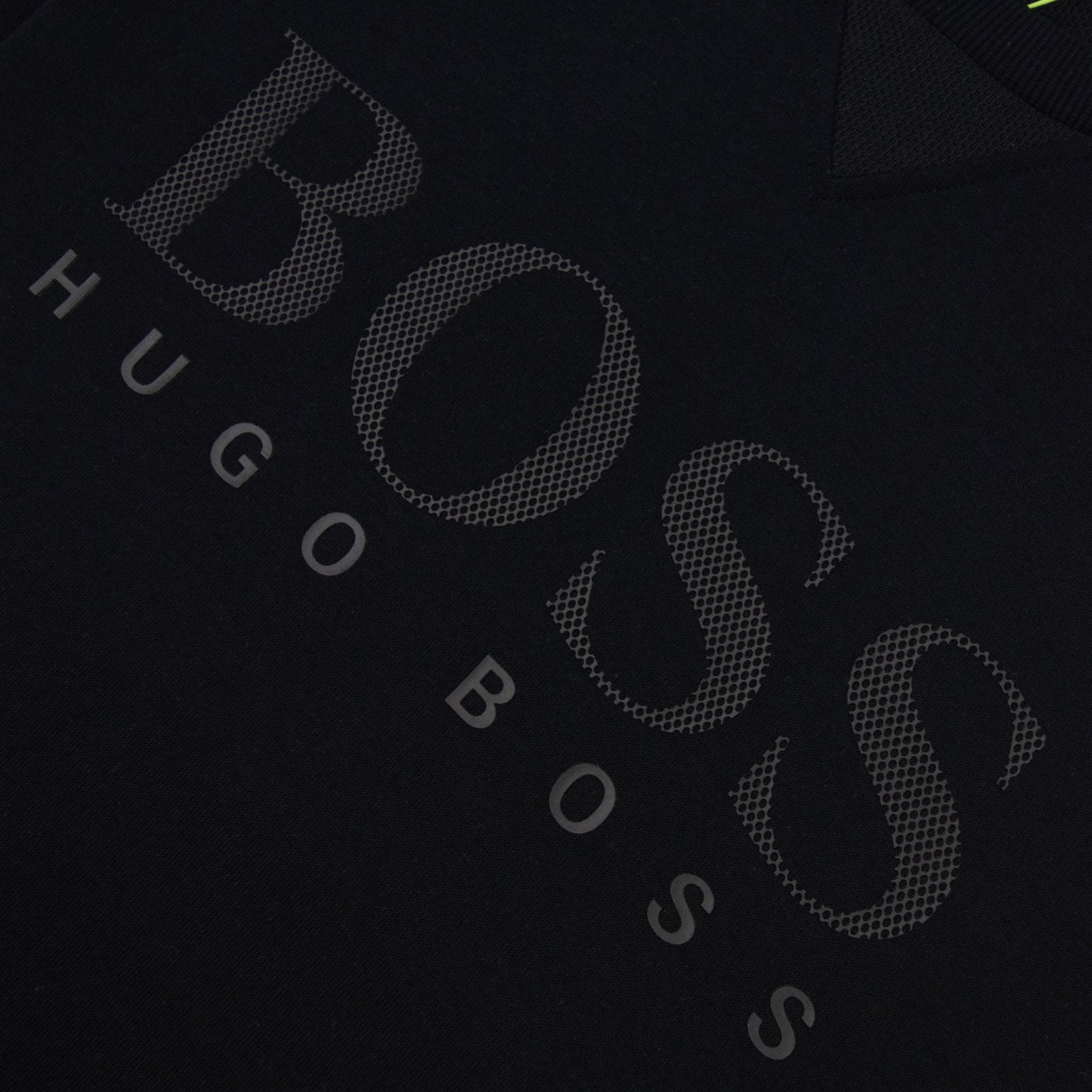 Hugo Boss Salbo Mesh Logo Crewneck Sweatshirt Black 001