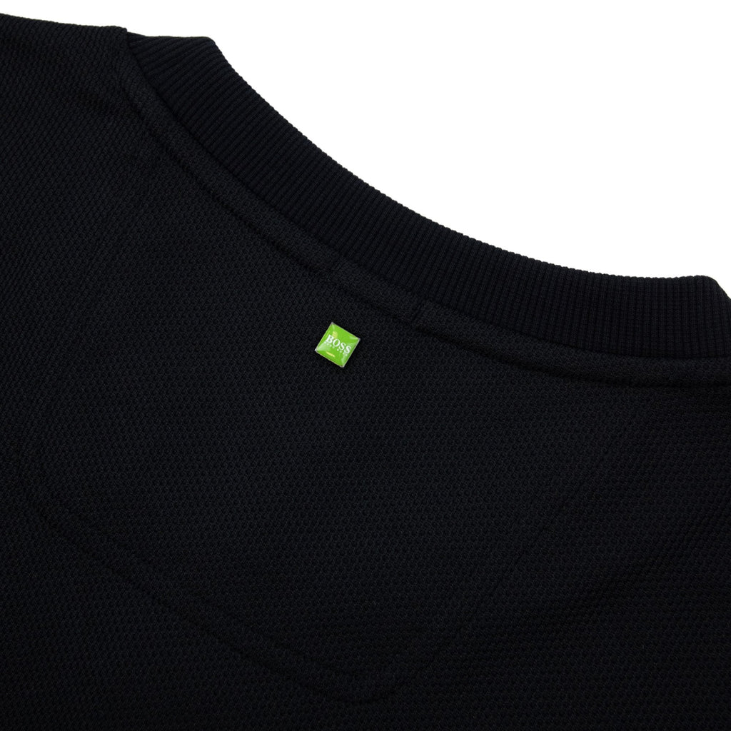 Hugo Boss Salbo Mesh Logo Crewneck Sweatshirt Black 001