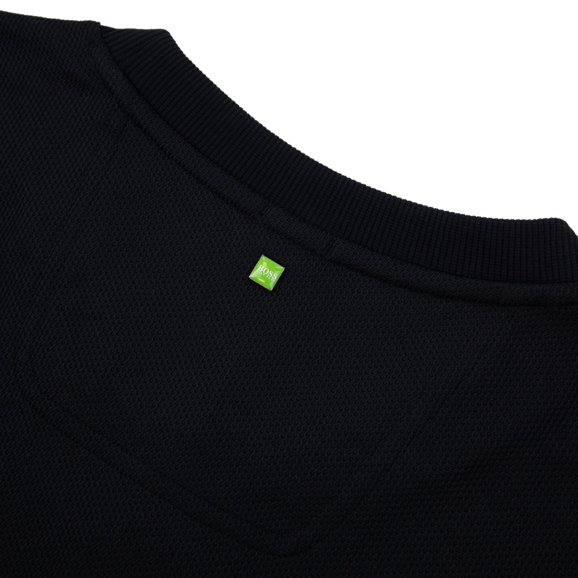 Hugo Boss Salbo Mesh Logo Crewneck Sweatshirt Black 001