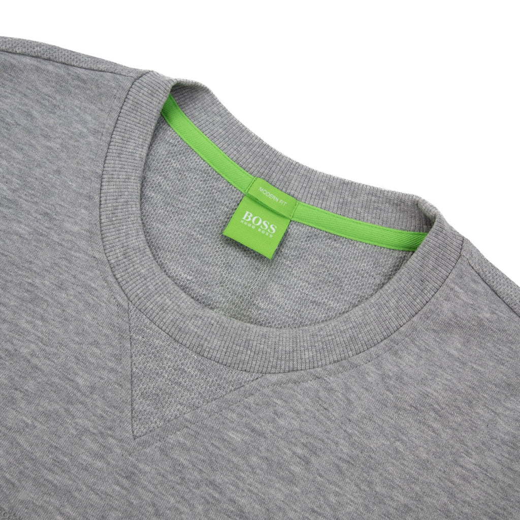 Hugo Boss Salbo Mesh Logo Crewneck Sweatshirt Grey 059