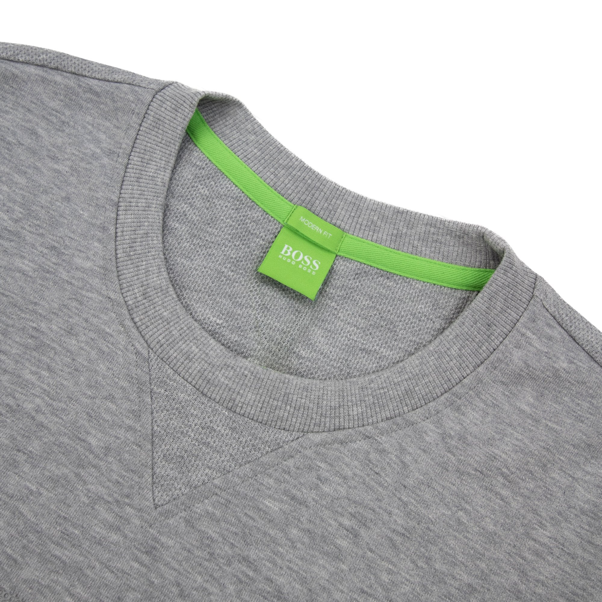 Hugo Boss Salbo Mesh Logo Crewneck Sweatshirt Grey 059