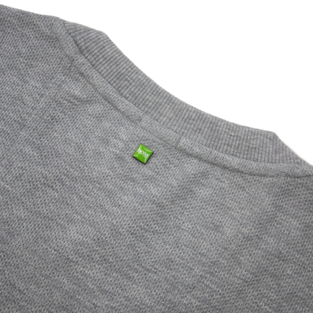 Hugo Boss Salbo Mesh Logo Crewneck Sweatshirt Grey 059