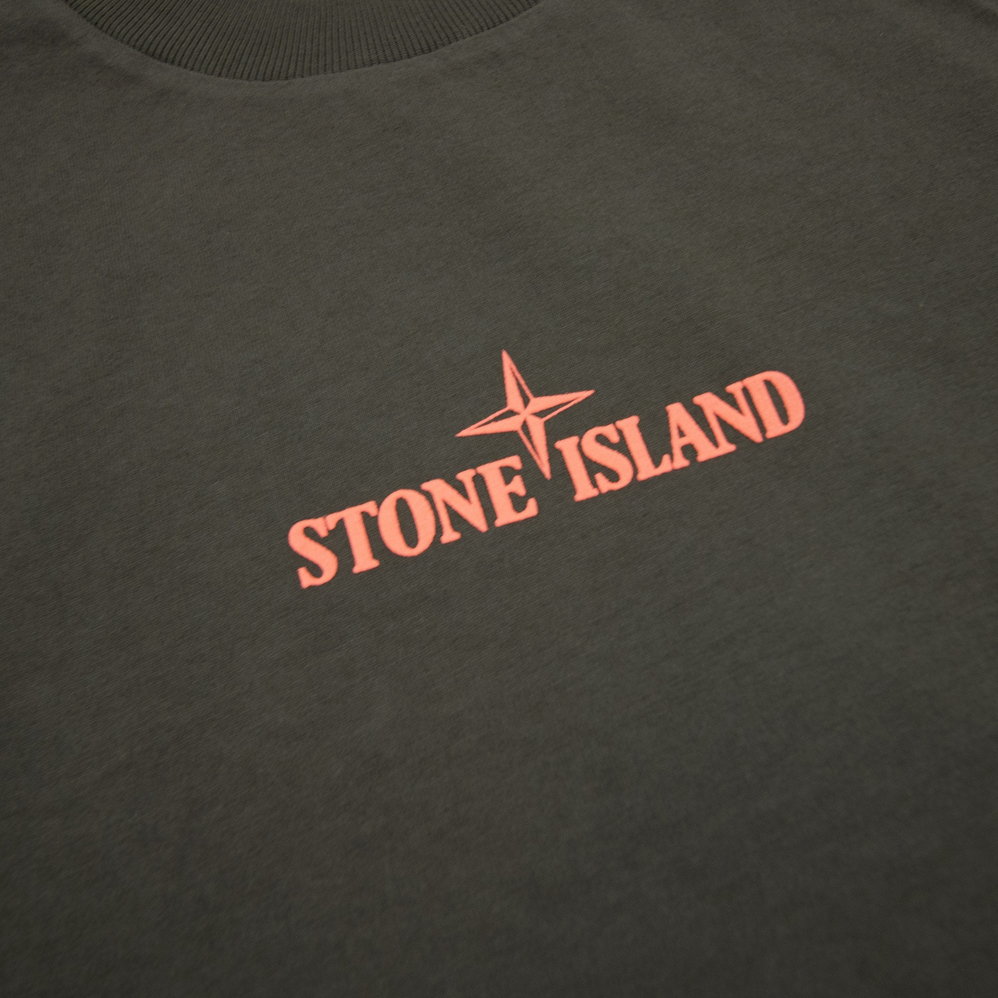Stone Island 2100016 Short-sleeve T-shirt With Finger Print Khaki V0054