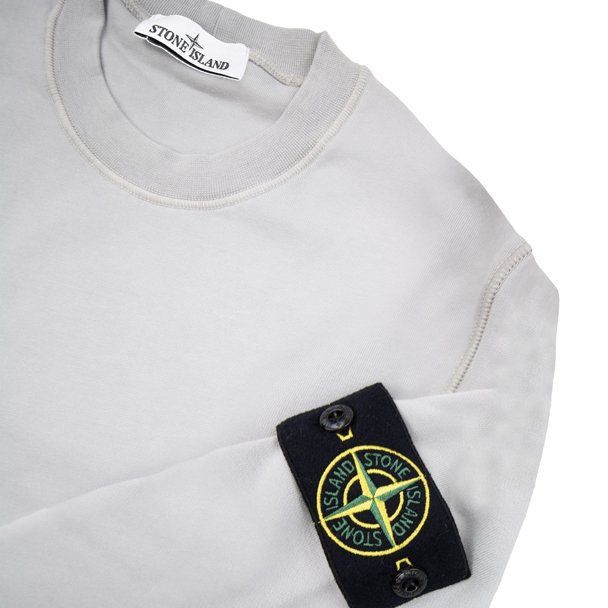 Stone Island 63051 Crewneck Sweatshirt Pearl Grey V0061