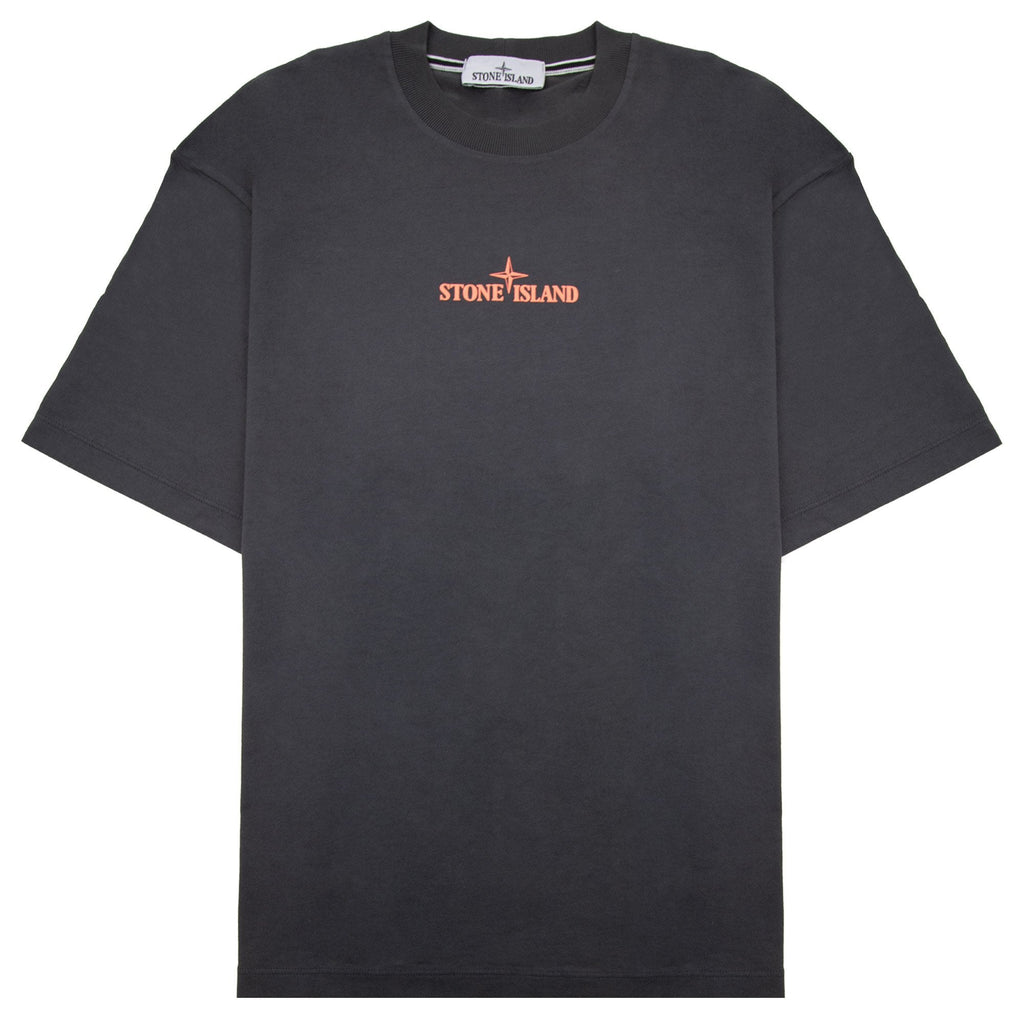 Stone Island 2100016 Short-sleeve T-shirt With Finger Print Charcoal V0065