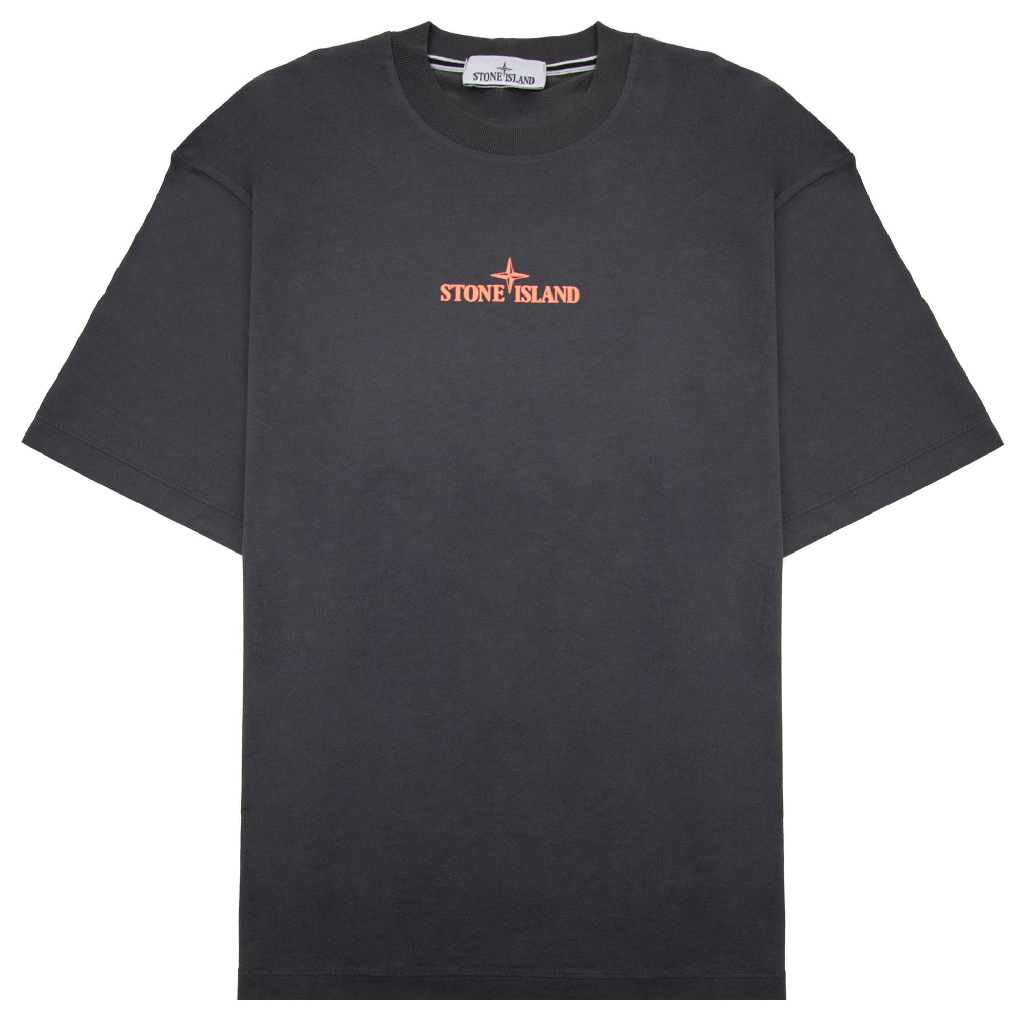 Stone Island 2100016 Short-sleeve T-shirt With Finger Print Charcoal V0065