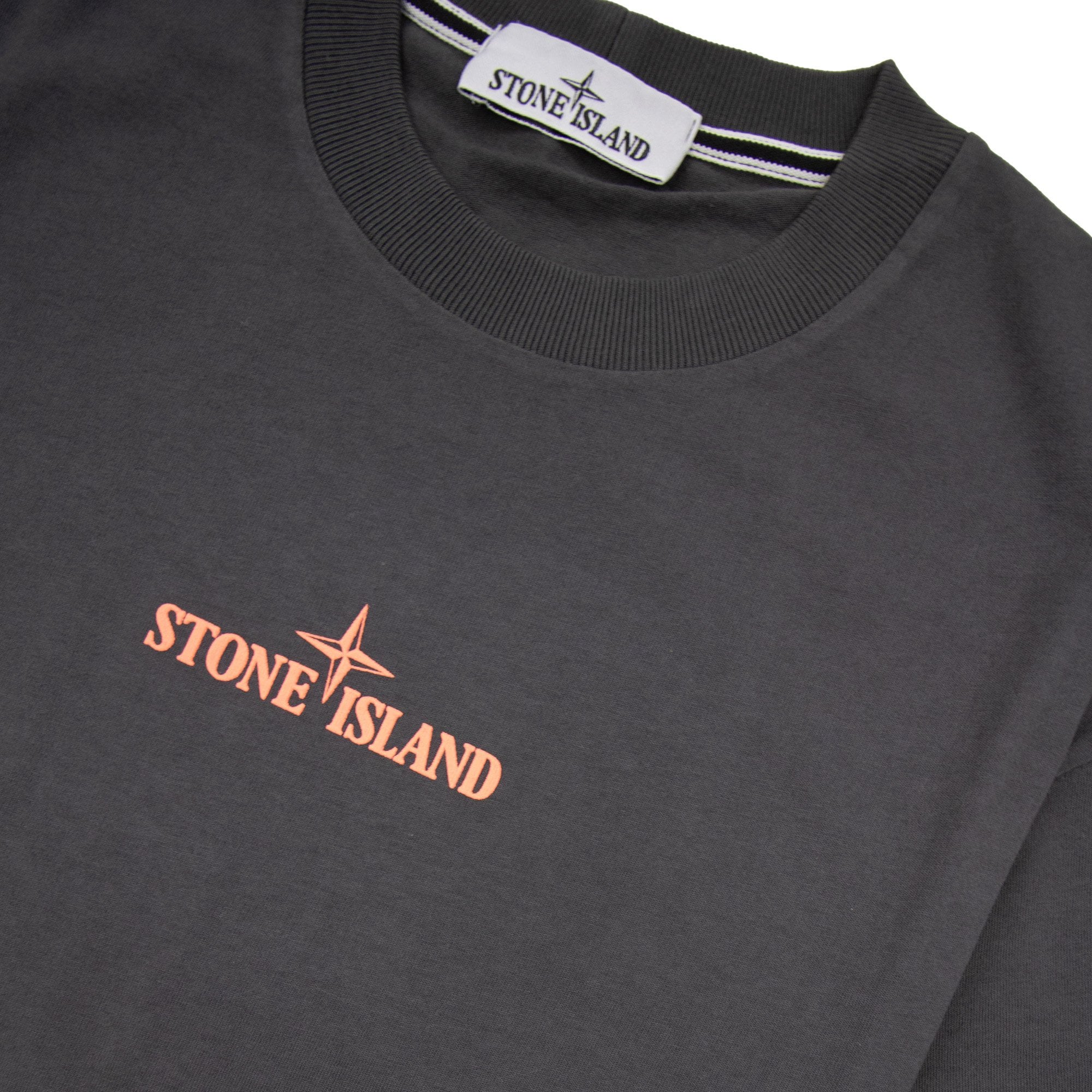 Stone Island 2100016 Short-sleeve T-shirt With Finger Print Charcoal V0065