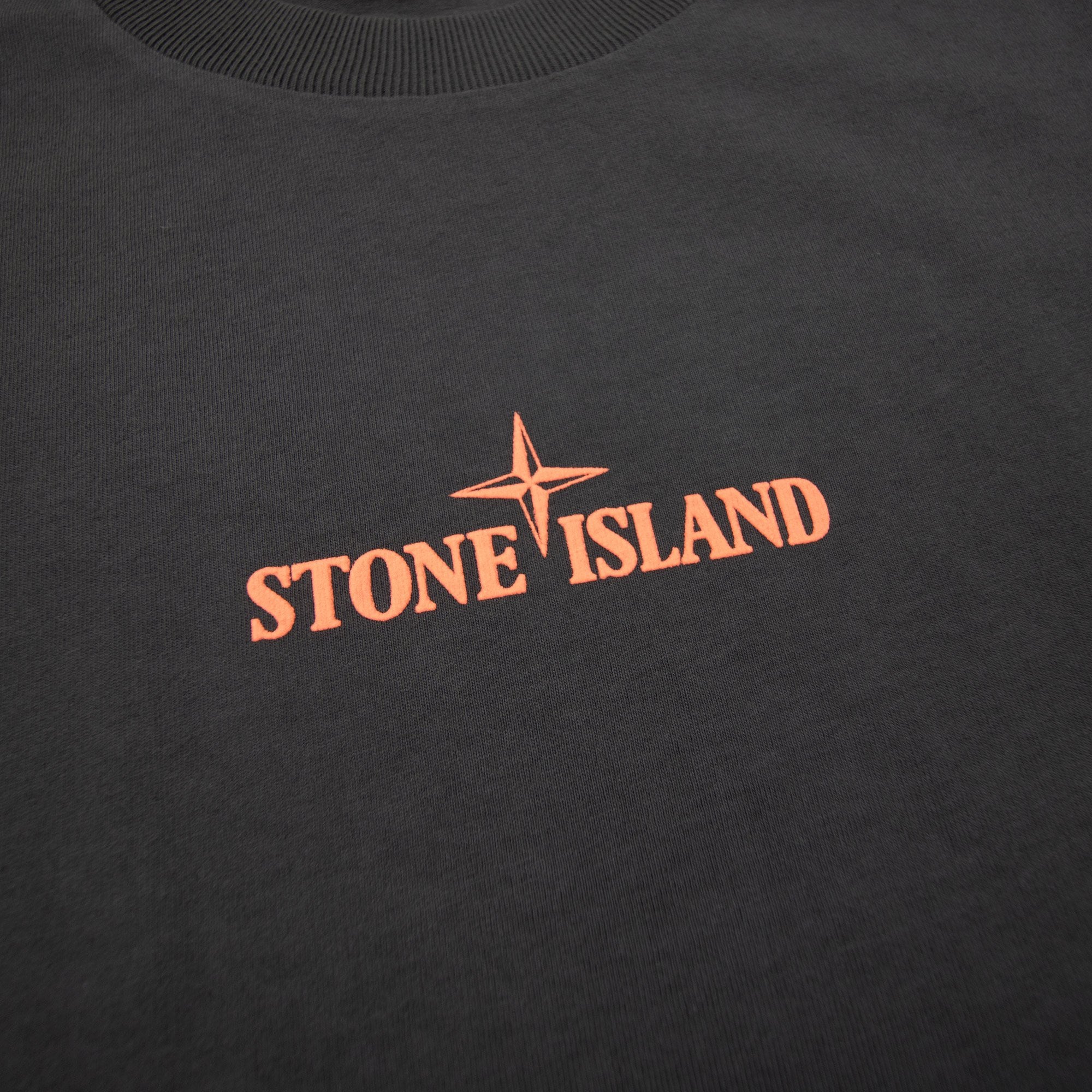 Stone Island 2100016 Short-sleeve T-shirt With Finger Print Charcoal V0065