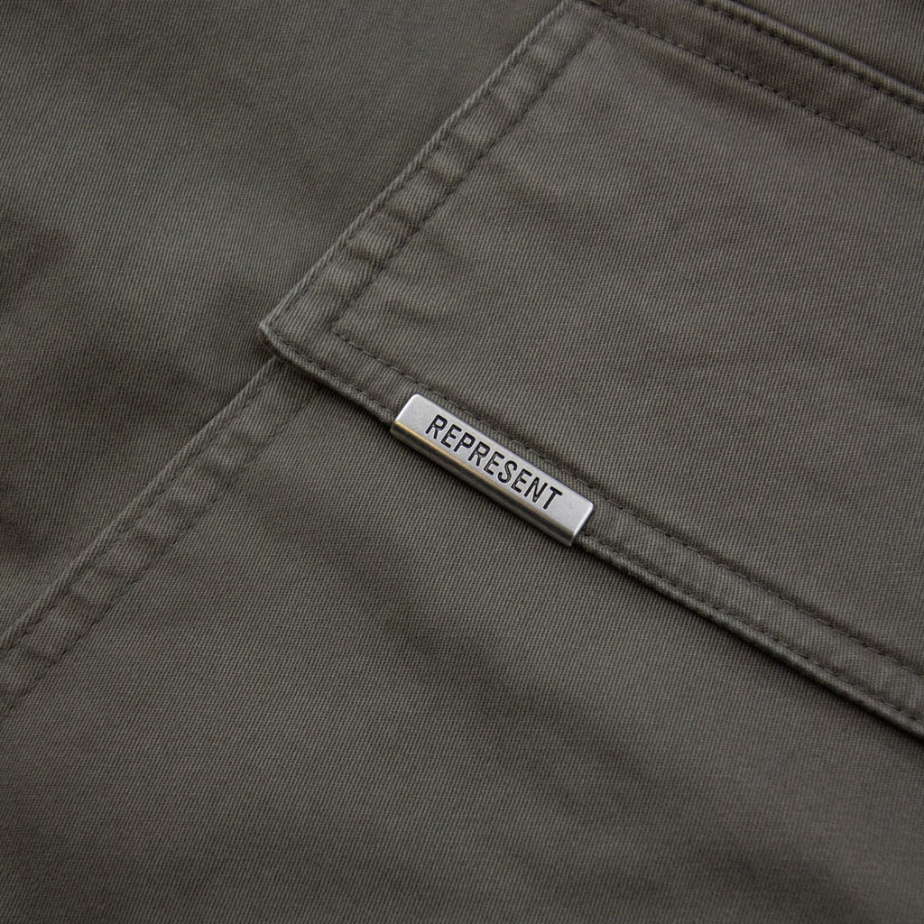 Represent Cuffed Cargo Pants Olive