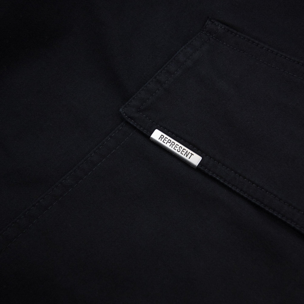 Represent Cuffed Cargo Pants Black