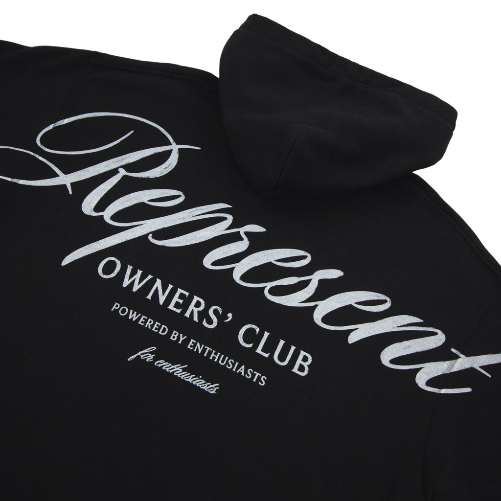 Represent Owners Club Script Hoodie Black
