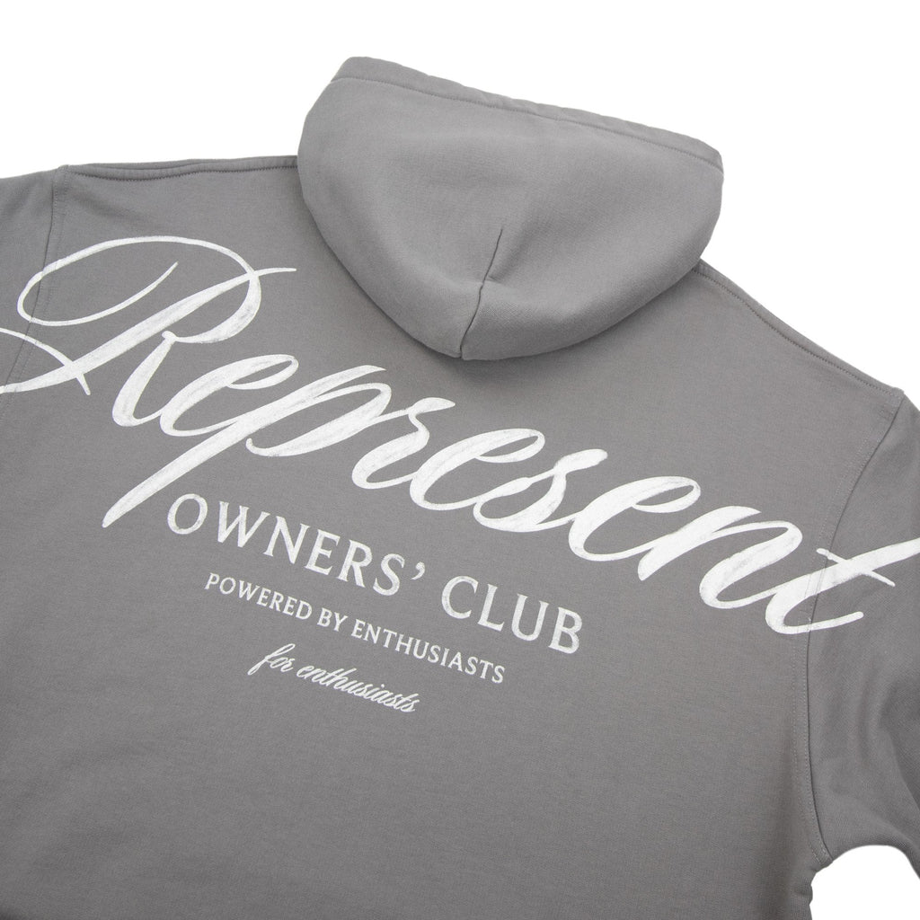 Represent Owners Club Script Hoodie Slate
