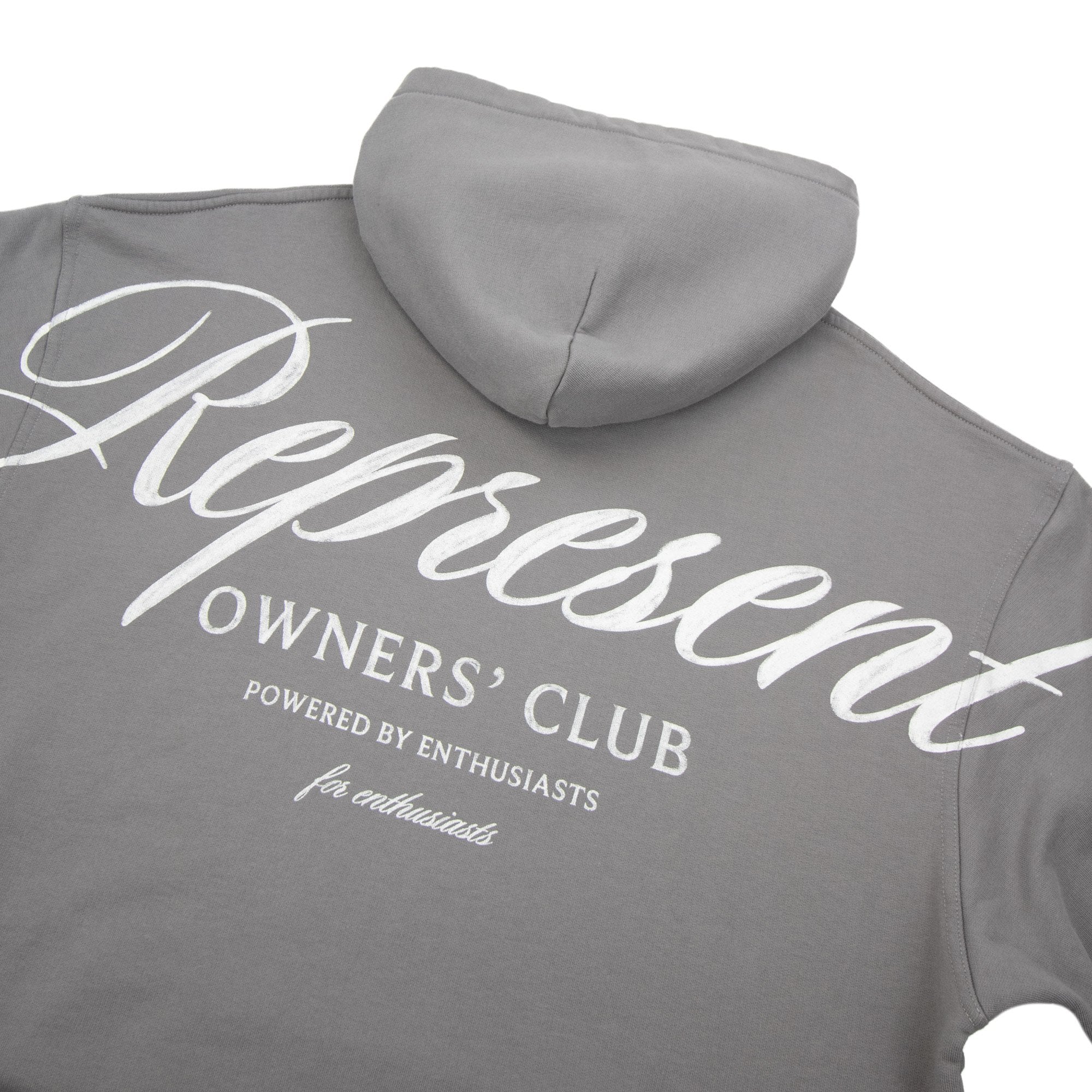 Represent Owners Club Script Hoodie Slate