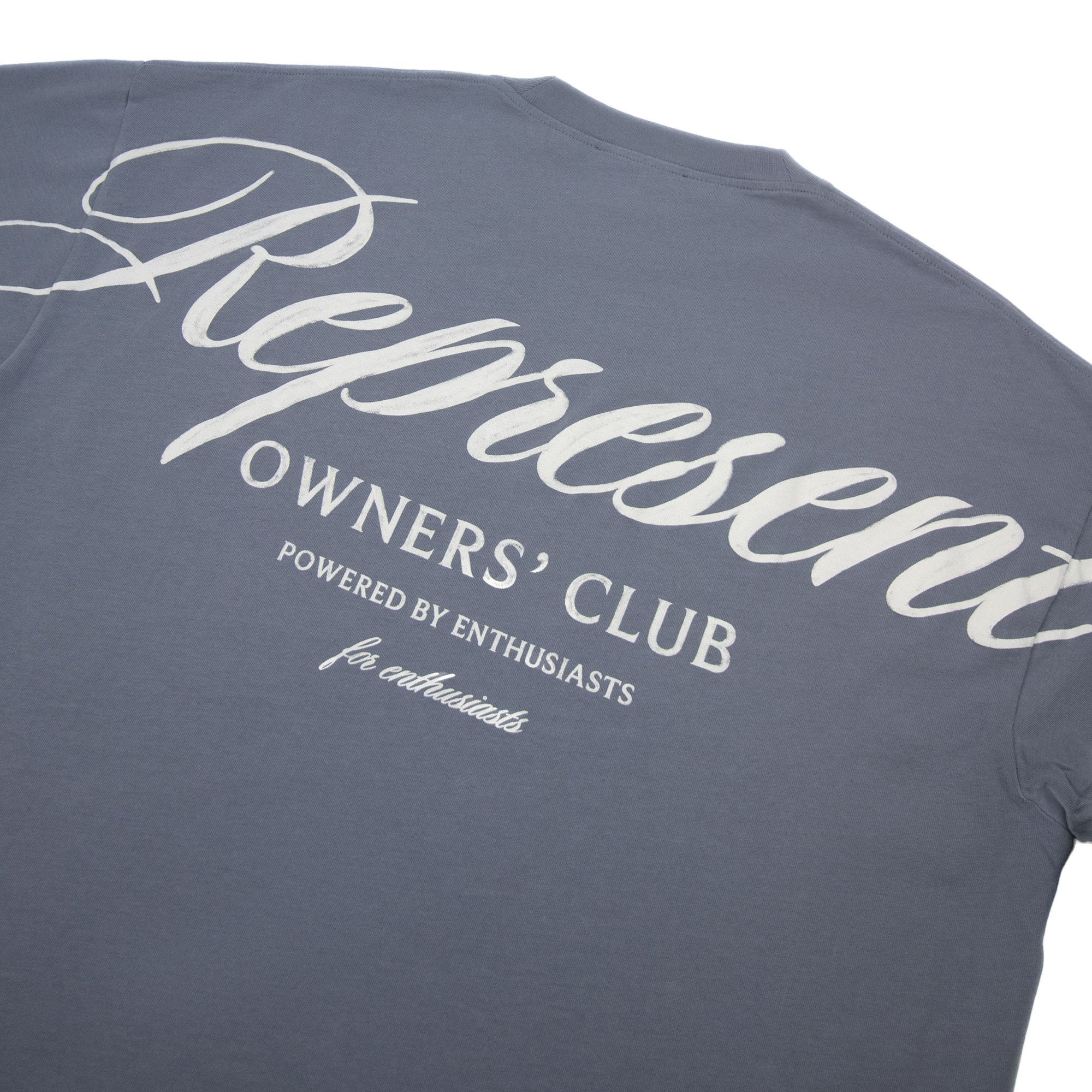 Represent Owners Club Script T Shirt Dusty Blue