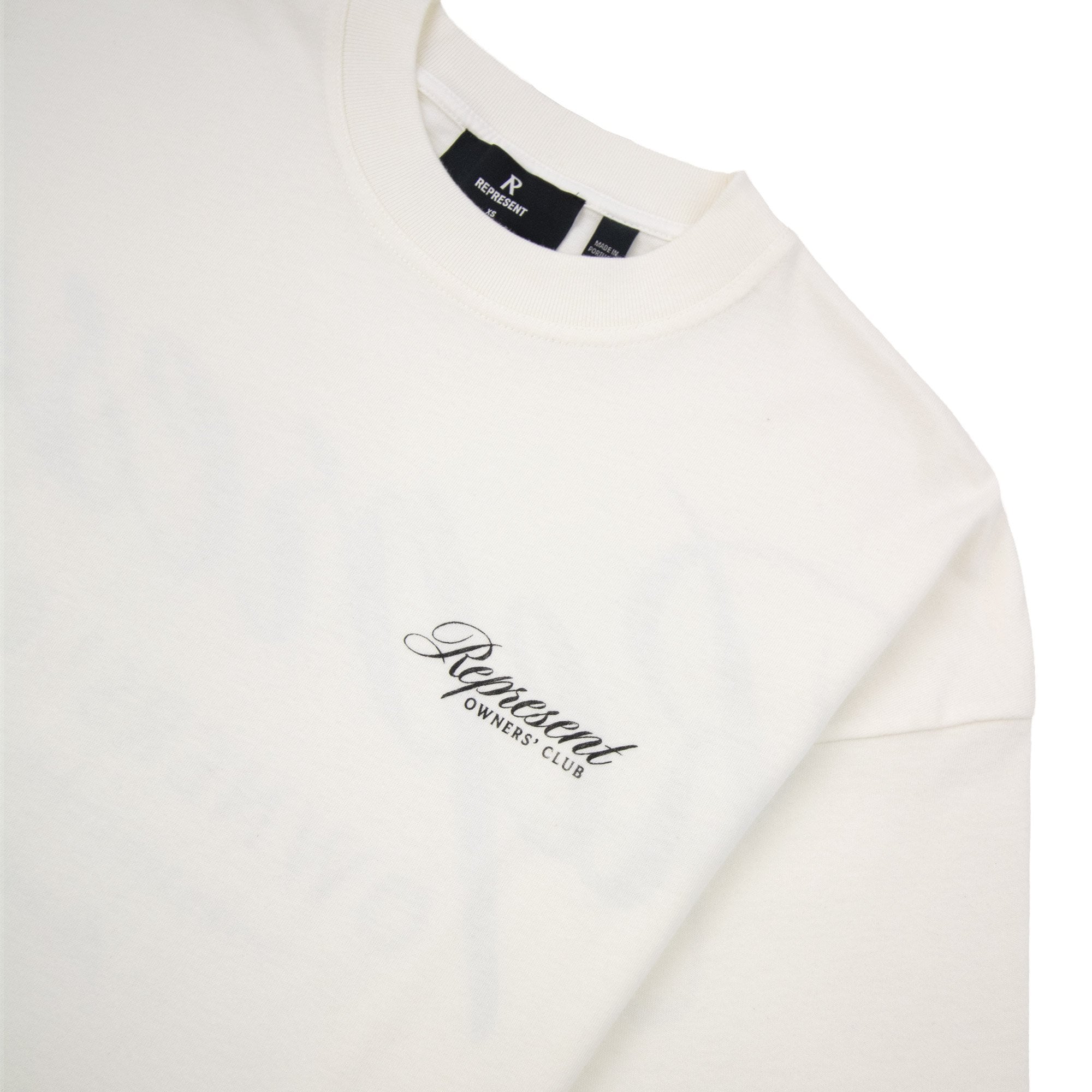 Represent Owners Club Script T Shirt Flat White